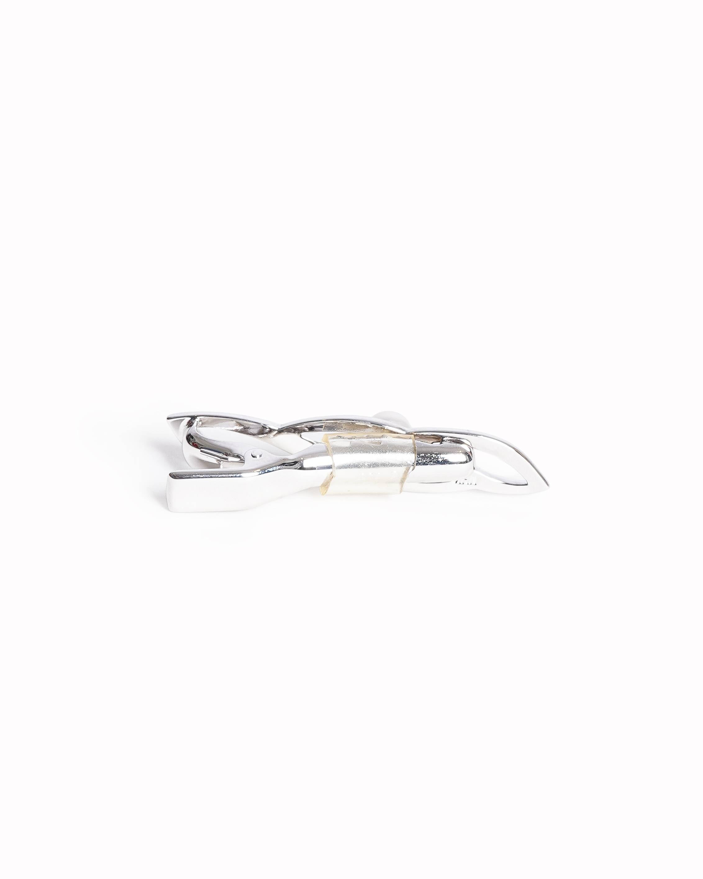 Mikimoto Akoya Pearl Sterling Silver Tie Clip Brooch Clasp Bar