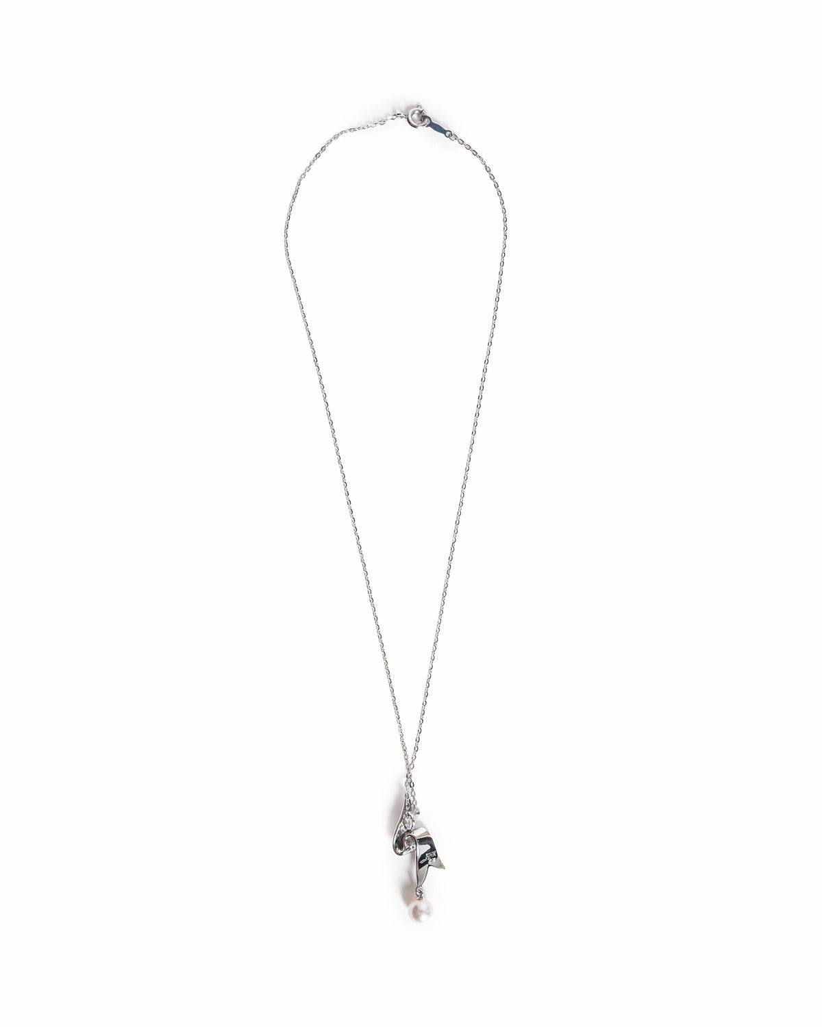 Mikimoto Ribbon Bow Akoya Cultured Pearl Pendant Necklace