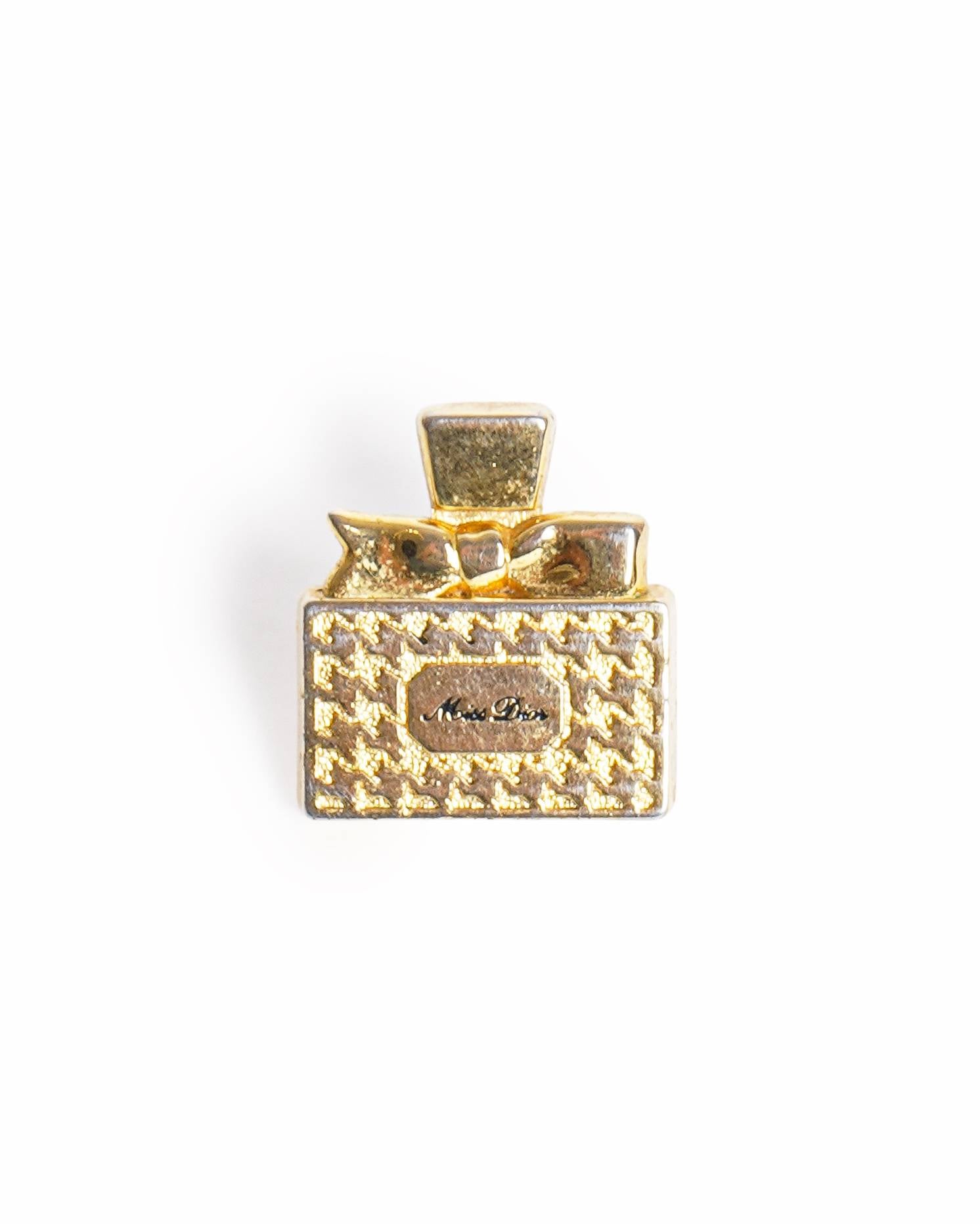 Vintage Christian Dior Gold-Plated "Miss Dior" Perfum Bottle Brooch Pin