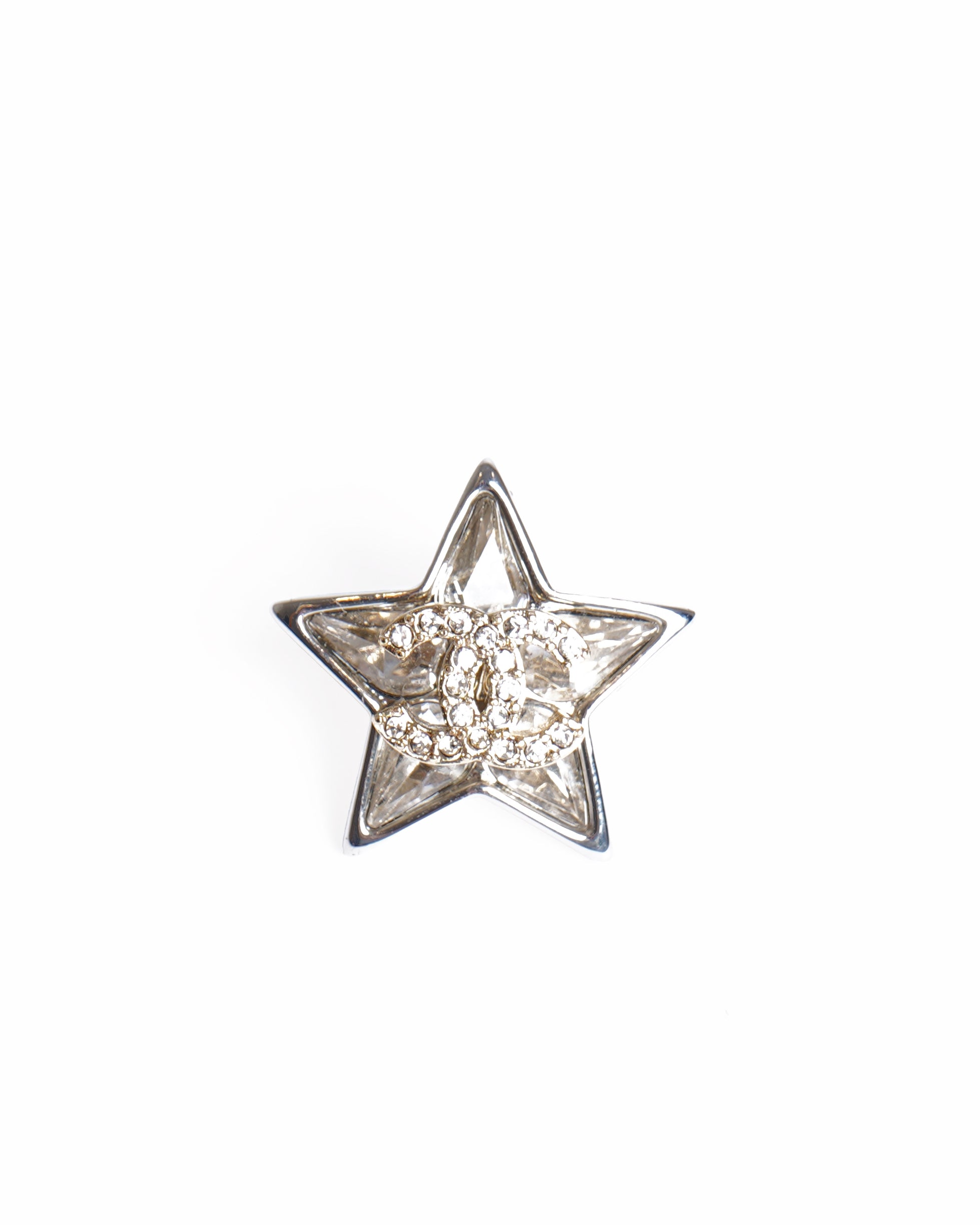 Chanel cc star stud embellished earrings