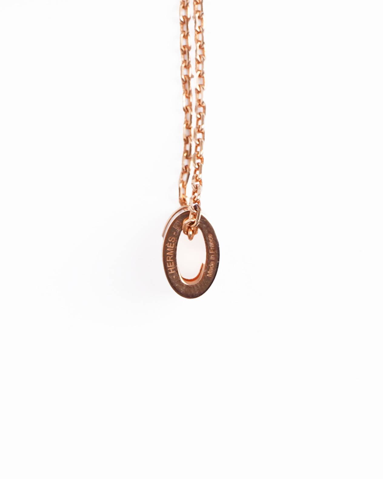 New Hermes Pop H Necklace  in Brown