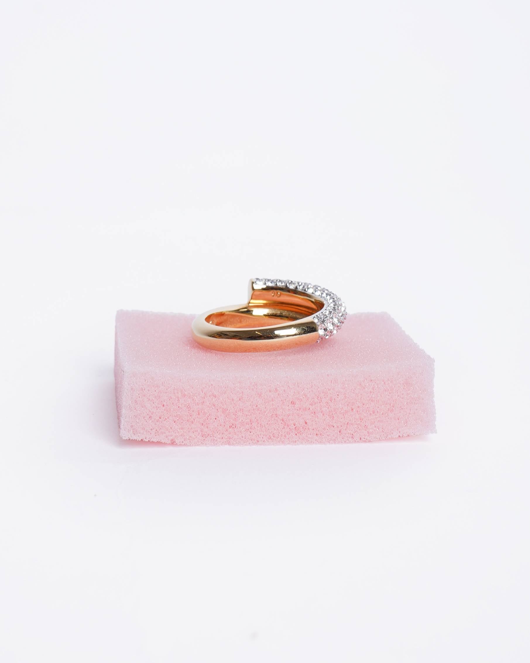 New Swarovski Dextera ring White, Gold-tone plated
