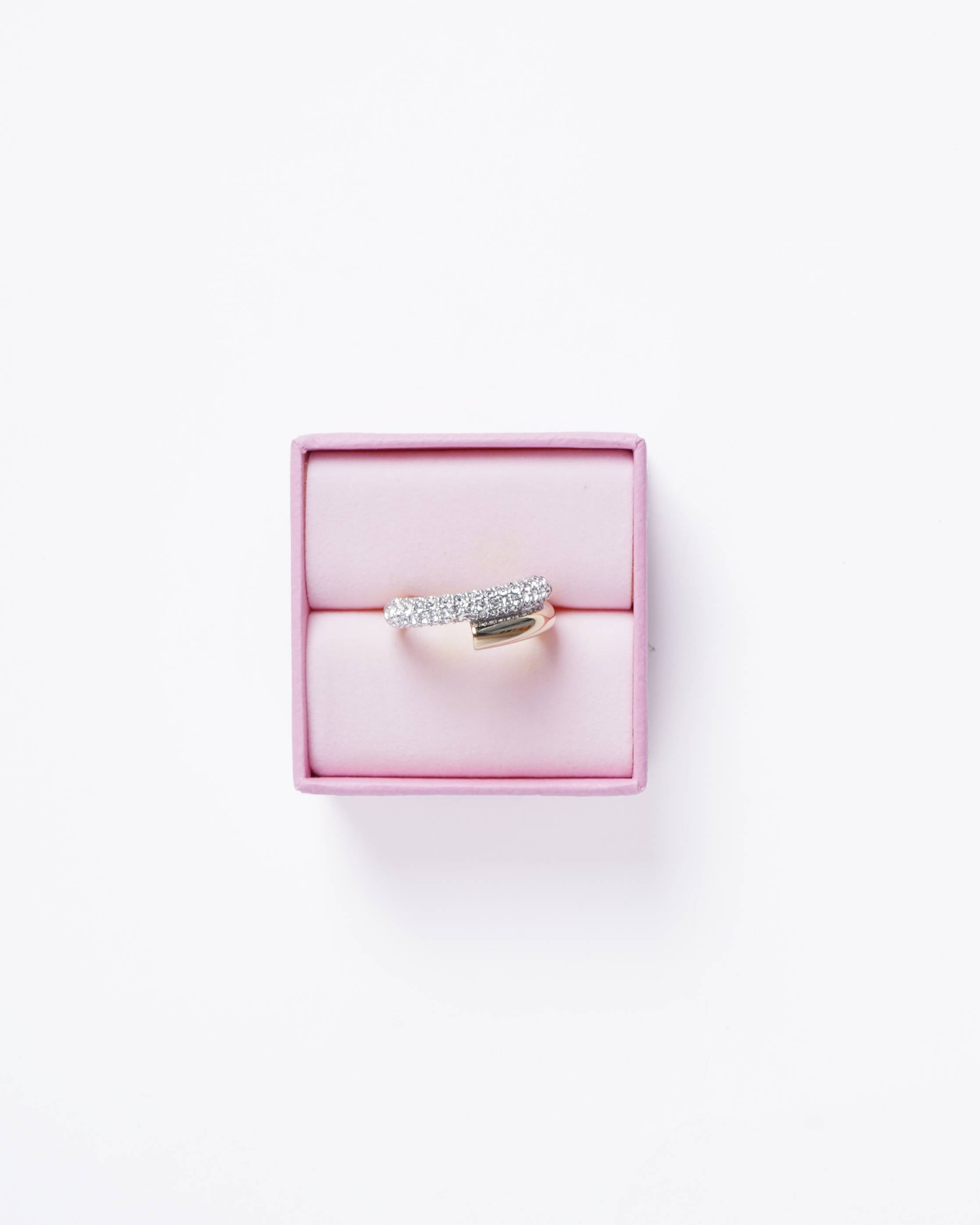New Swarovski Dextera ring White, Gold-tone plated