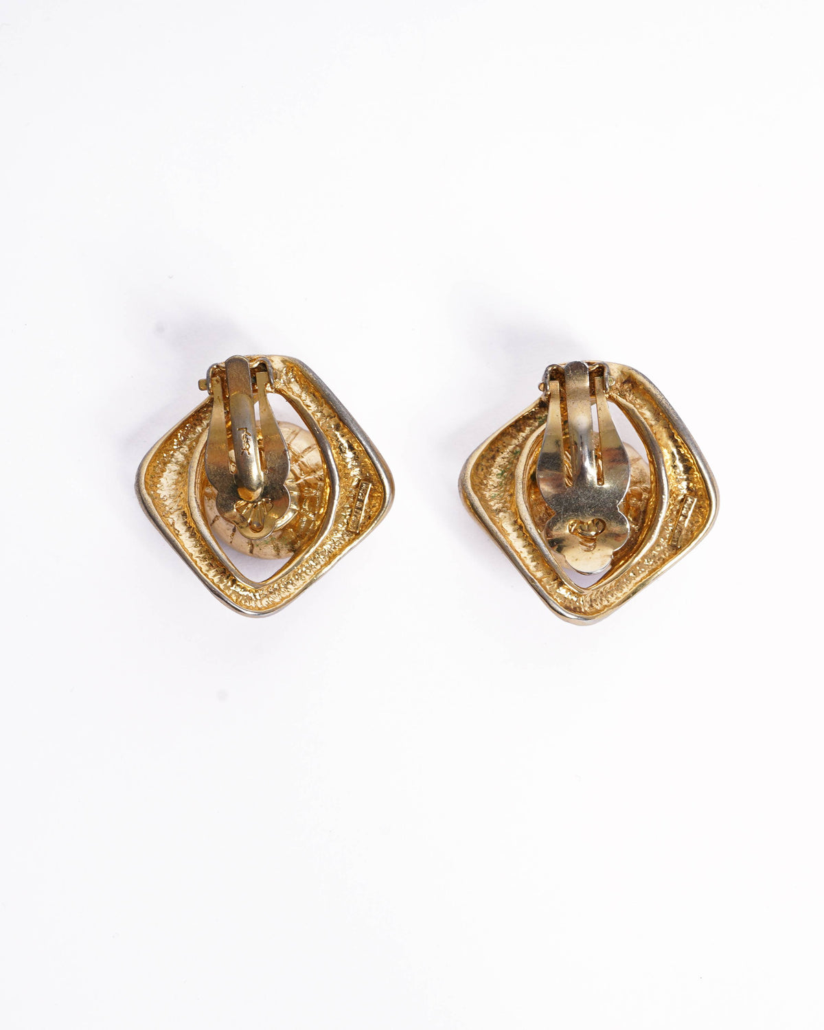 Vintage YSL Gold Plated Earrings Made in France