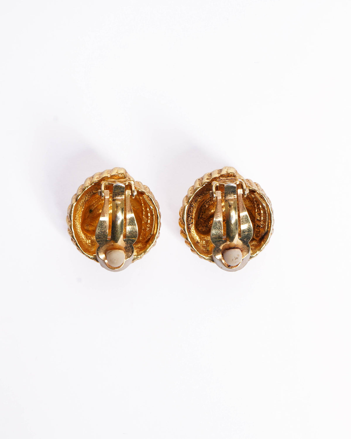 Vintage Guy Laroche Gold Plated Earrings Made In Paris