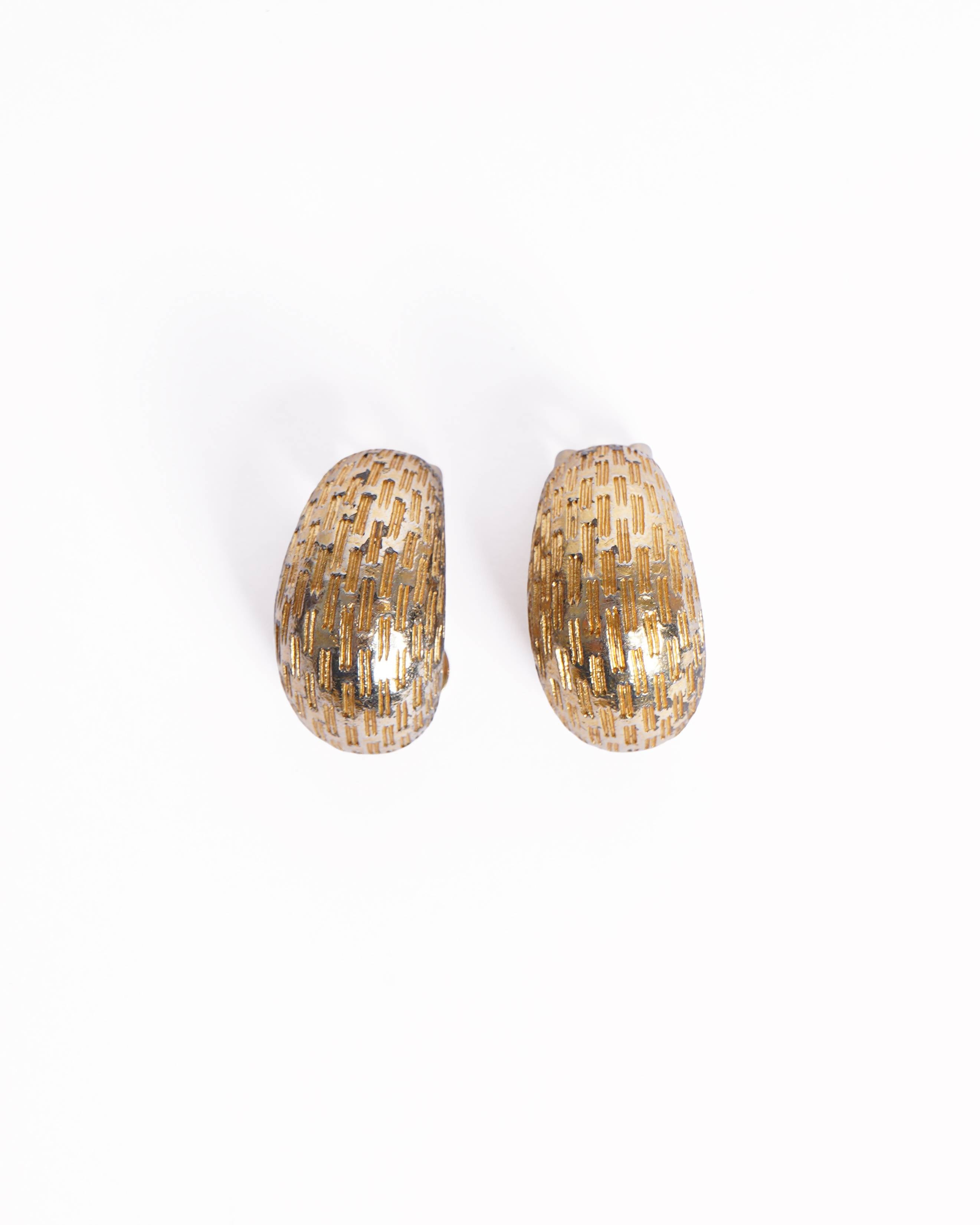 Vintage Gold Plated Christian Dior Earrings