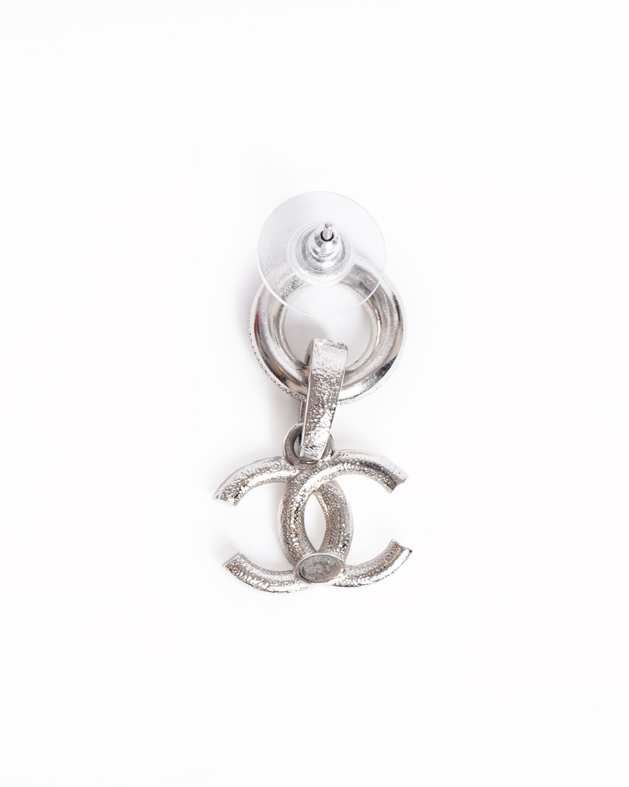 Chanel cc drop embellished crystal earrings