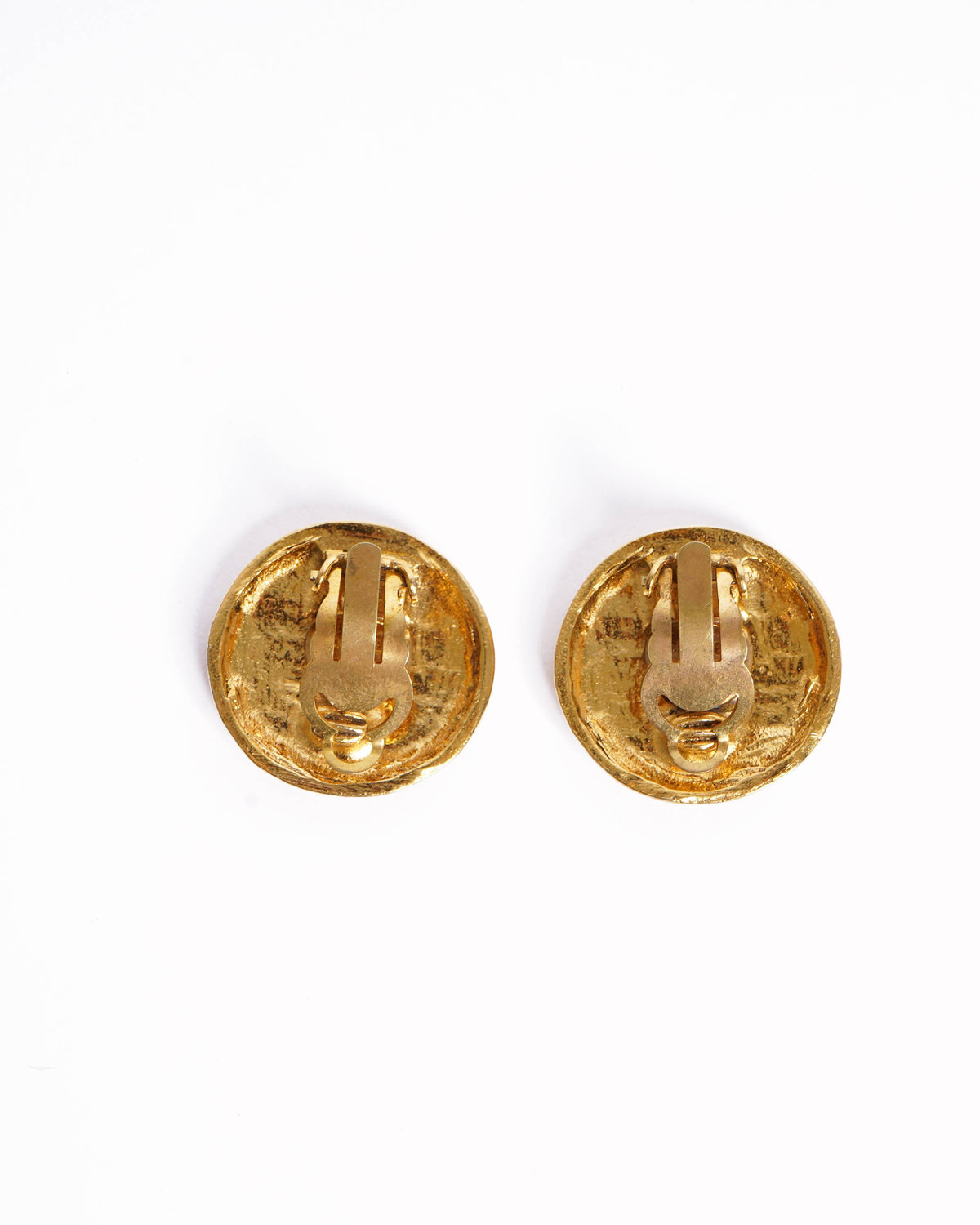 Vintage Chanel 1980s Gold-Plated Earrings made in france