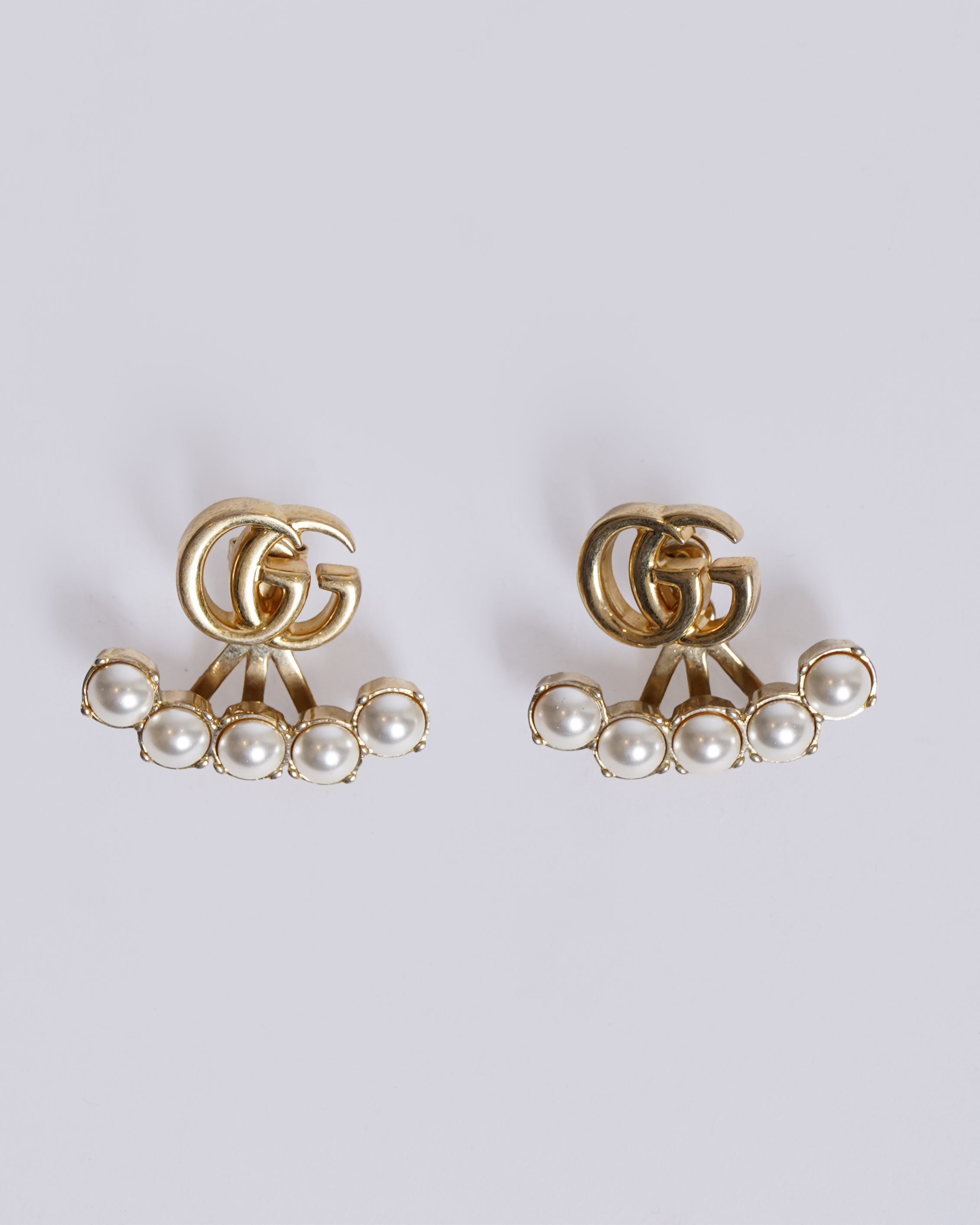Gucci Pearl Double G Earrings