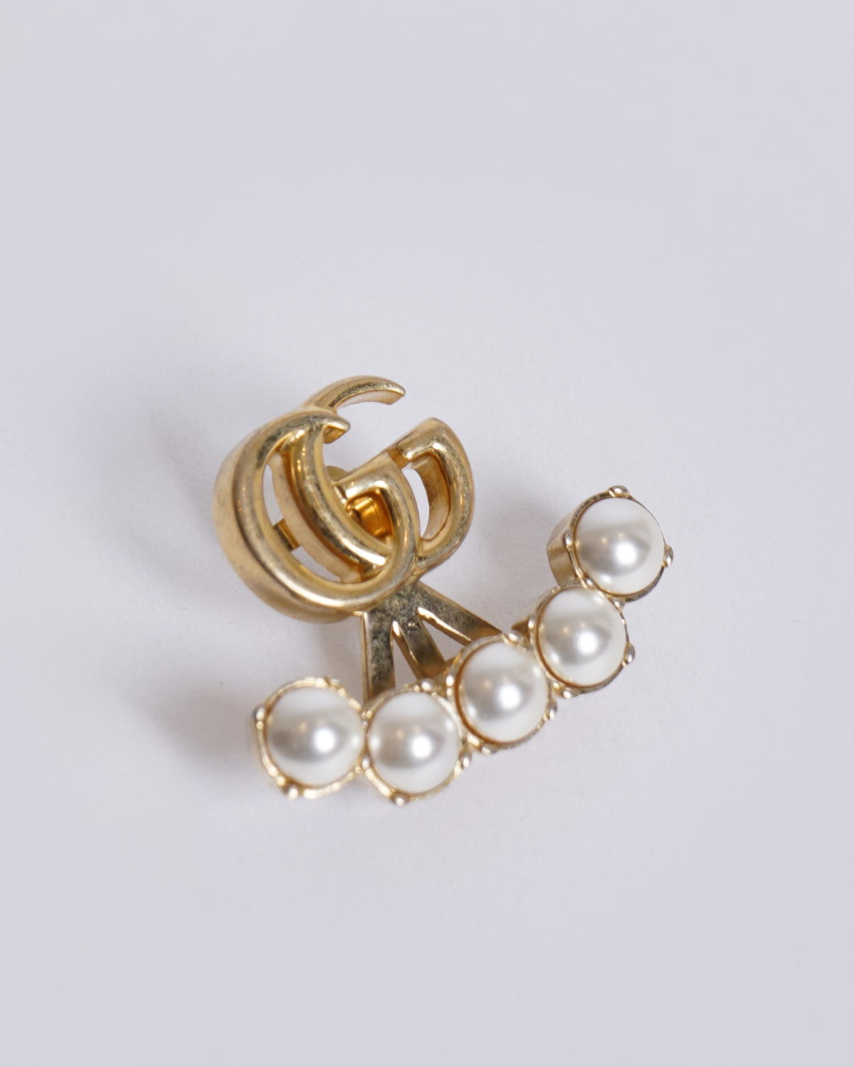 Gucci Pearl Double G Earrings