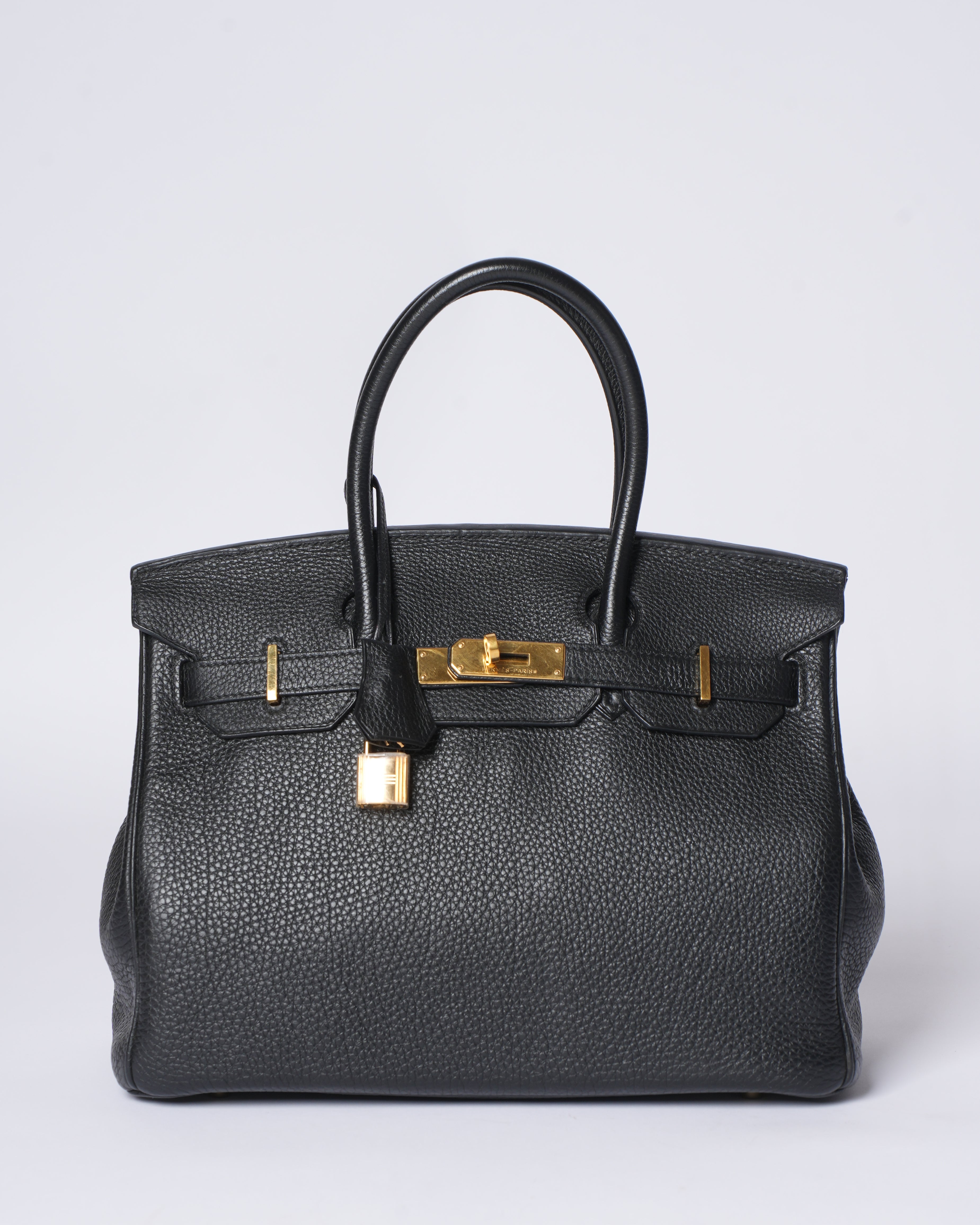 Hermes Birkin 30 black Gold Bag