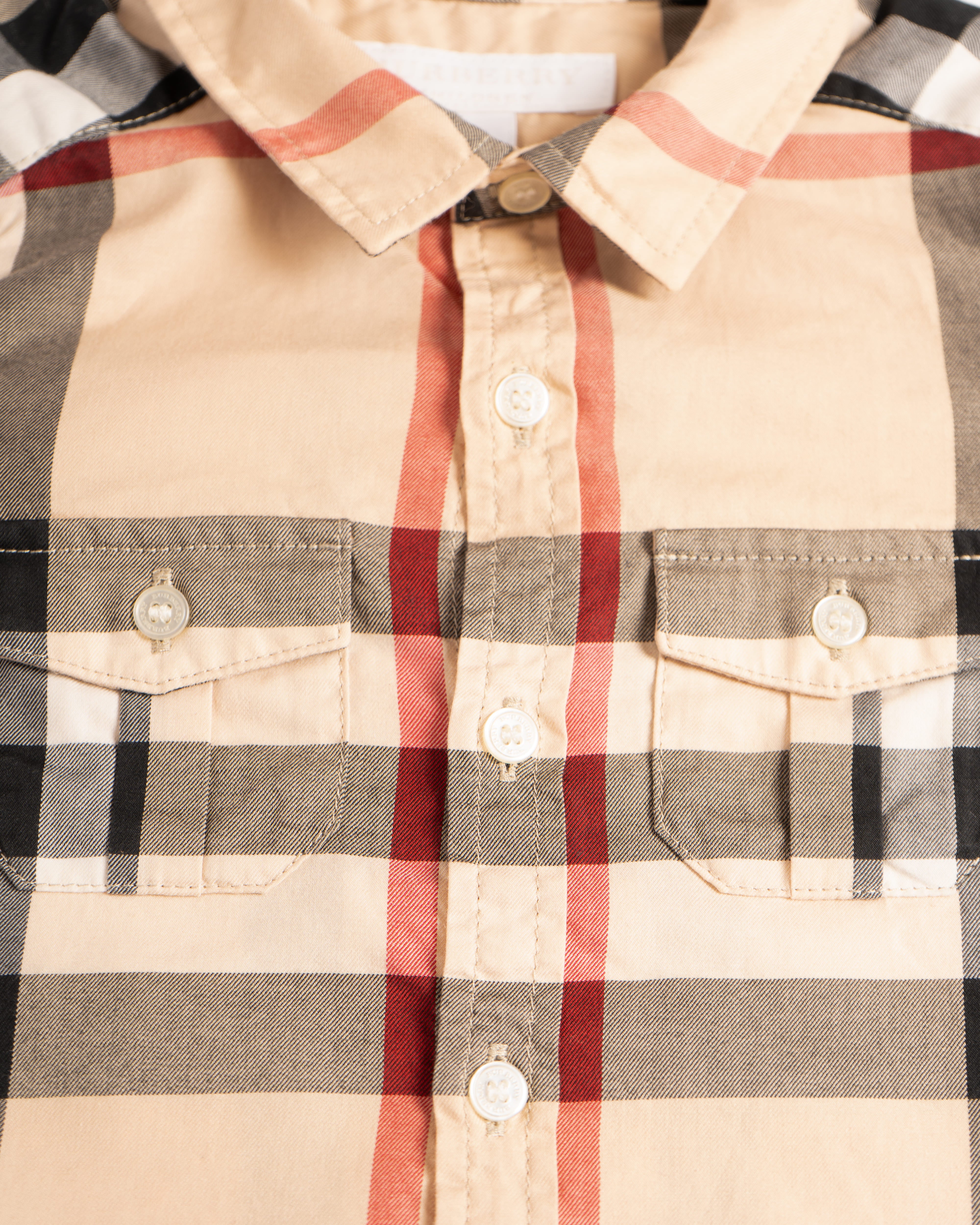Burberry Long Sleeve Kids Button-Down Shirt