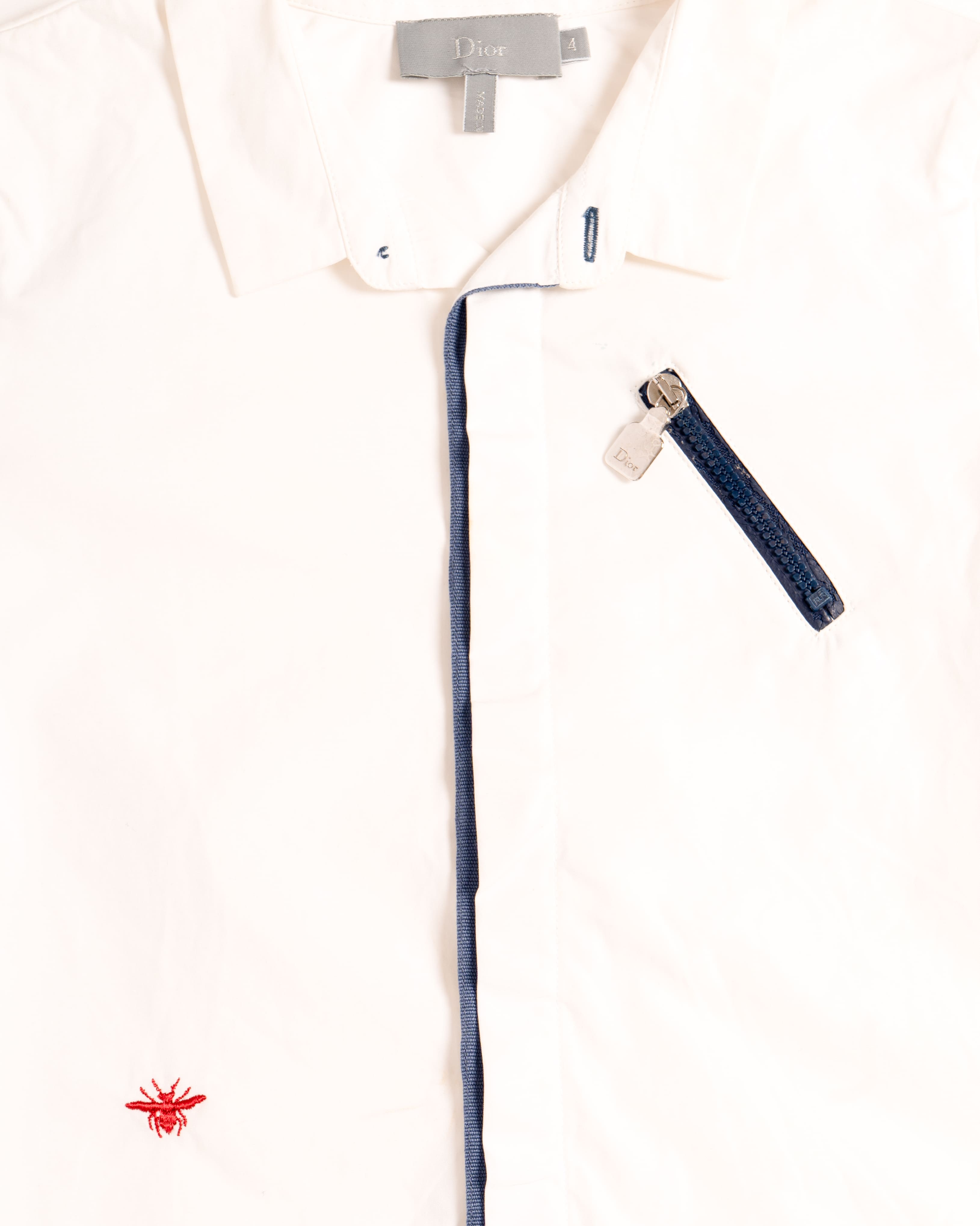 Dior White Kids Shirt with Bee Embroidered Detail