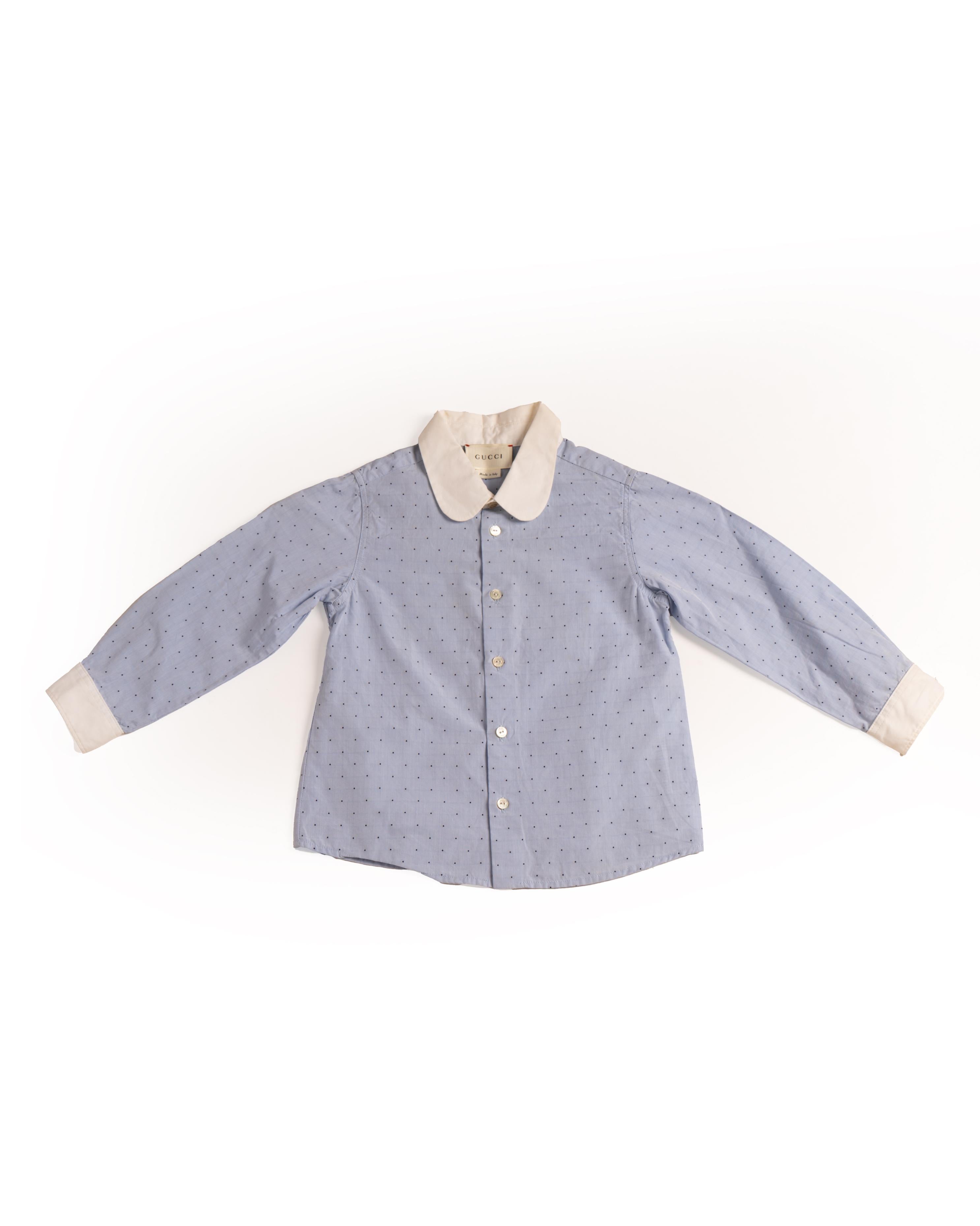 Gucci boys blue cotton shirt
