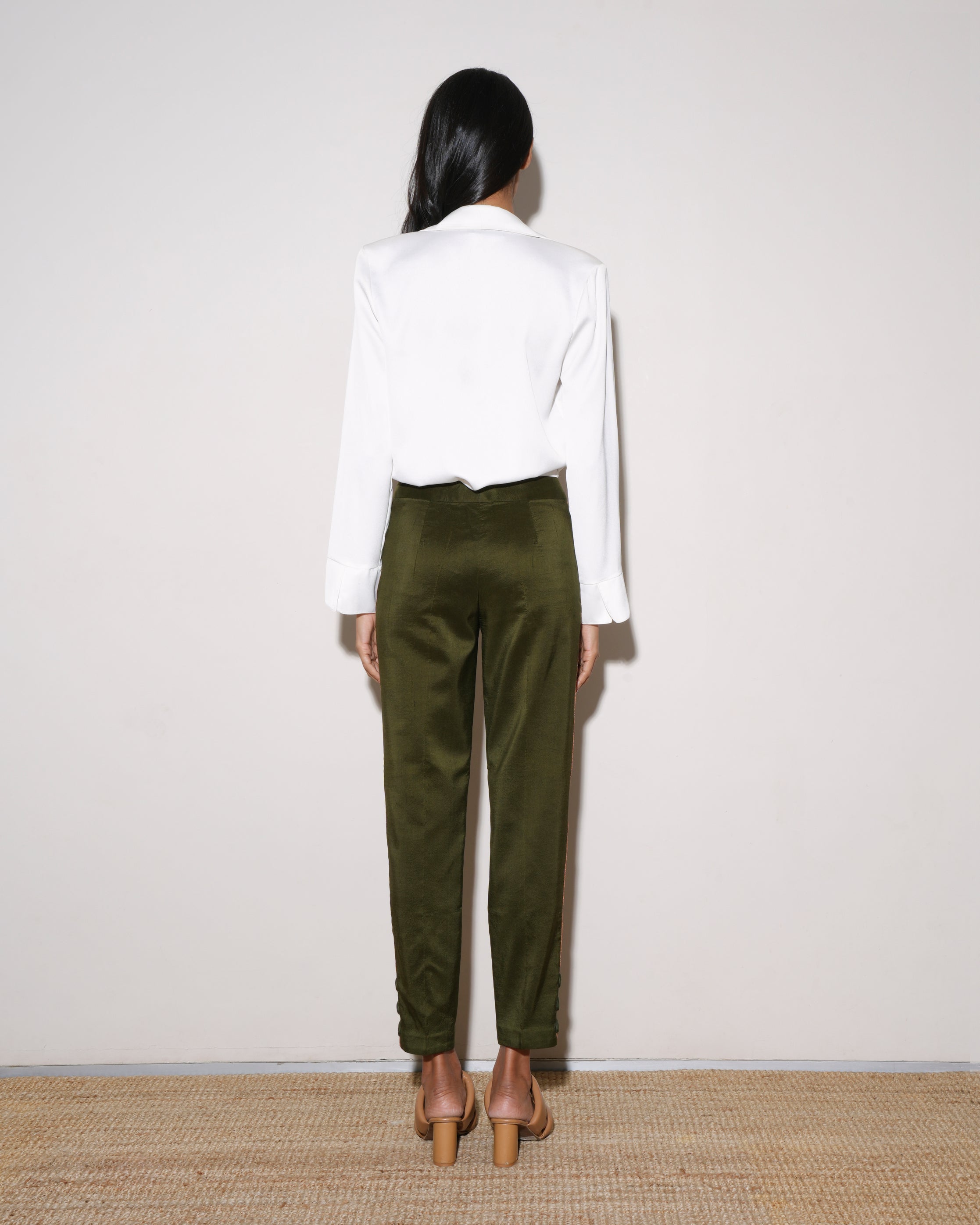 Nupur Kanoi Olive Green Pant