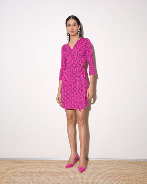 Dvf Julian Two Mini Wrap Dress