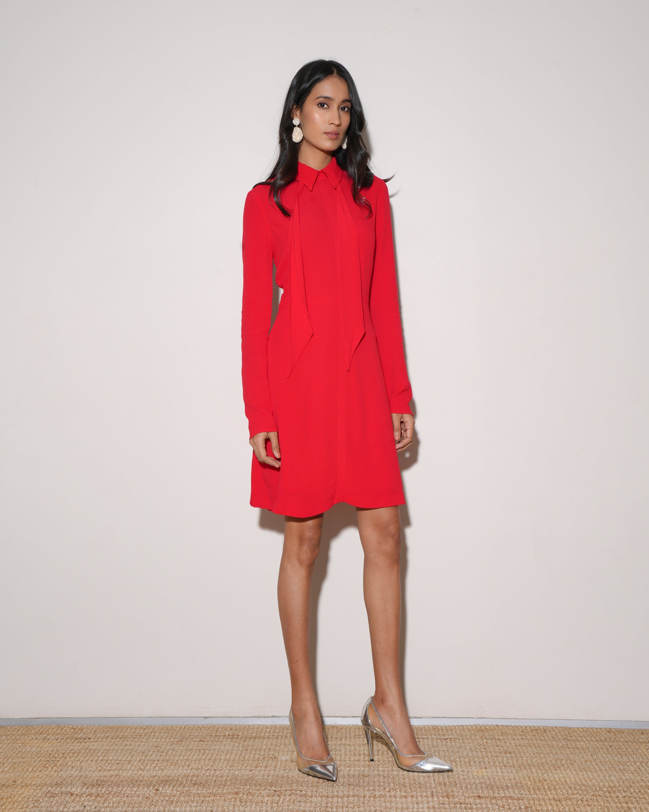 Sandro Paris Red Shirt Dress