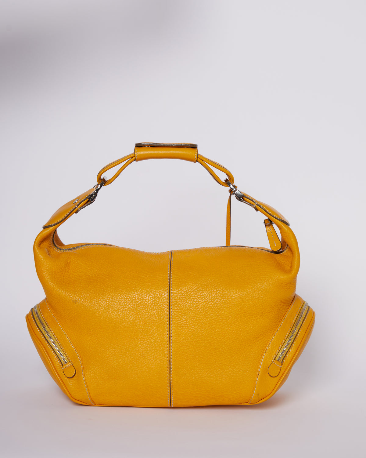 Tod's Yellow Leather Charlotte Hobo Bag
