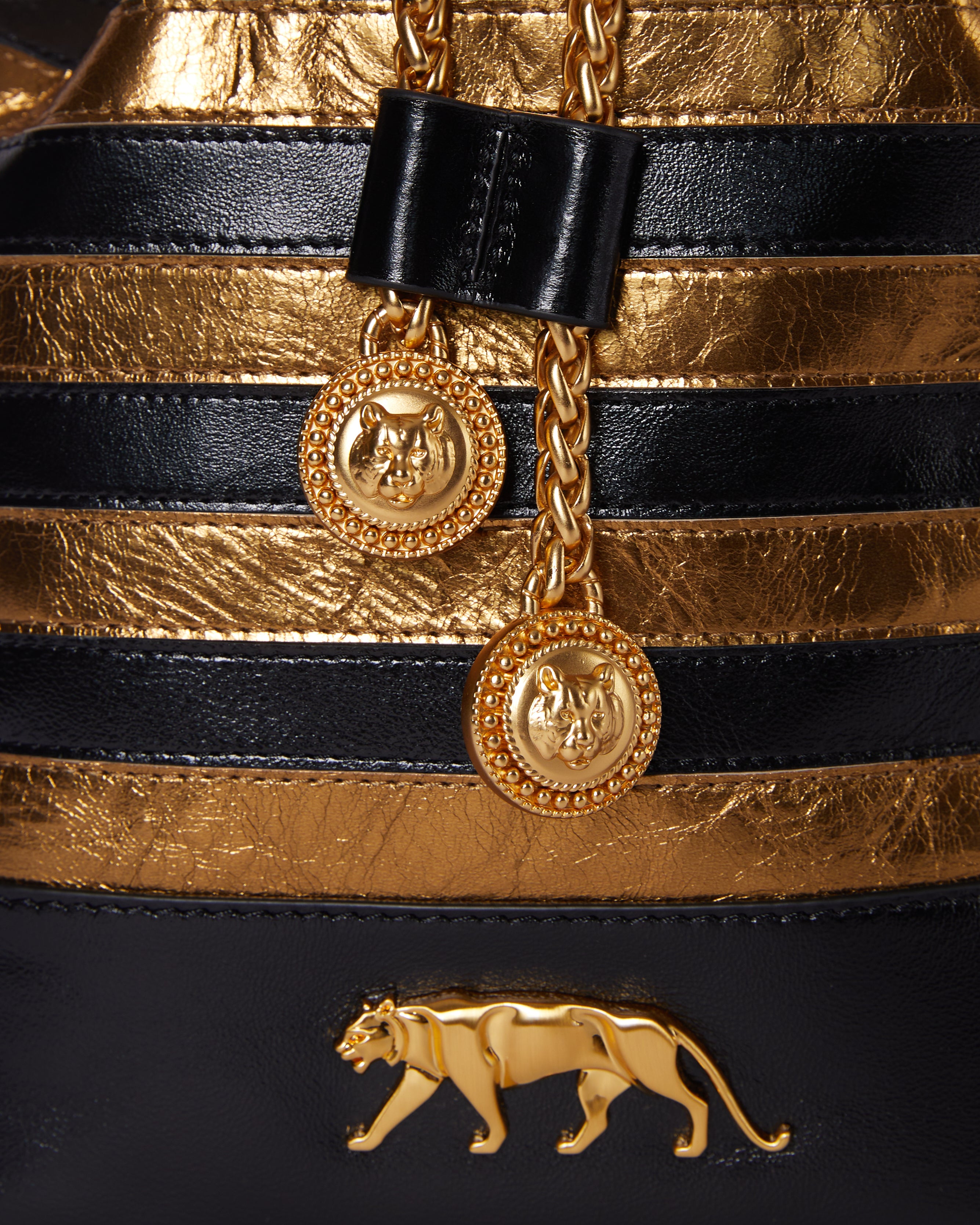 *NEW*Sabyasachi Bucket Bag In Gold & Black