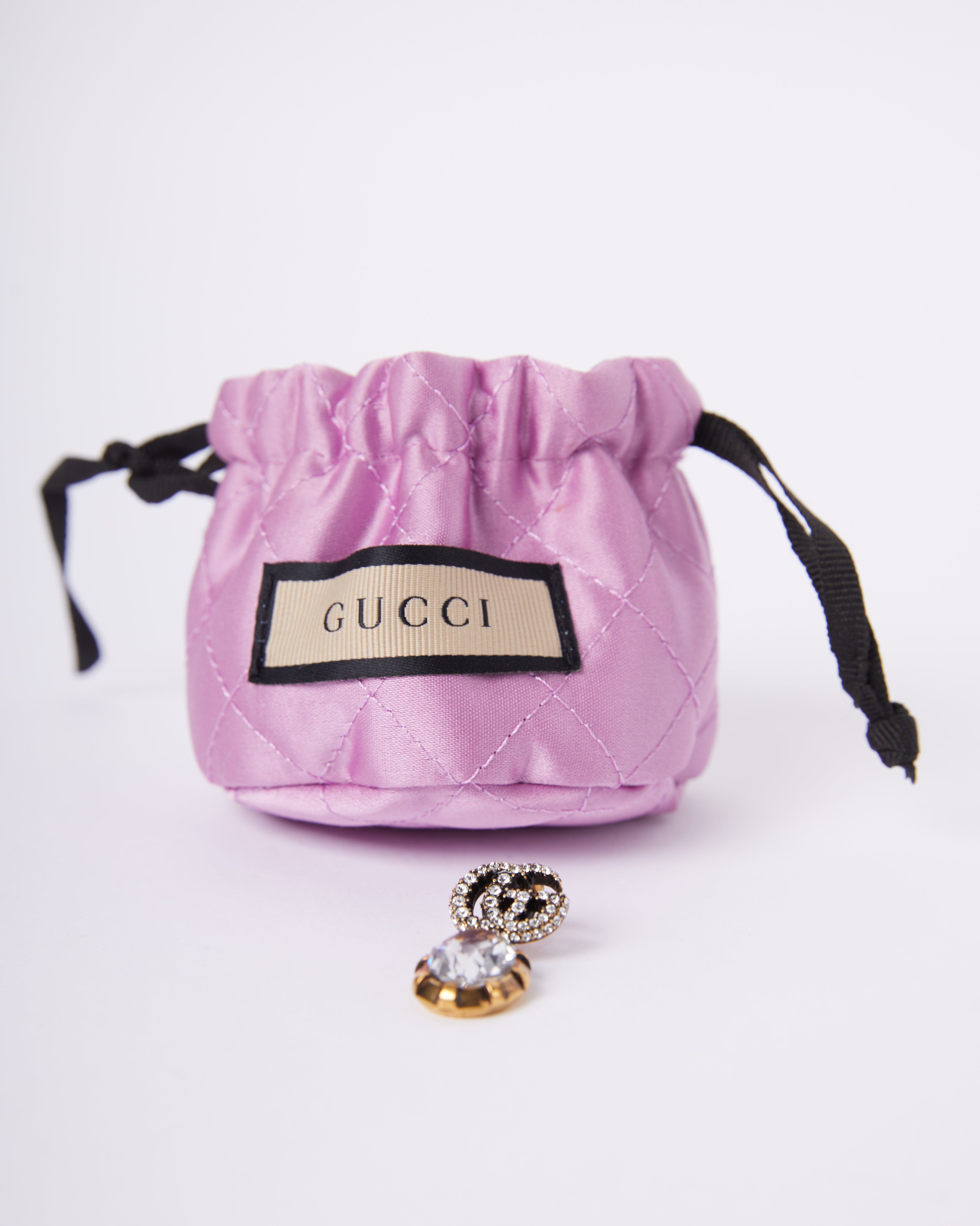 Gucci Double G Earrings With Crystals