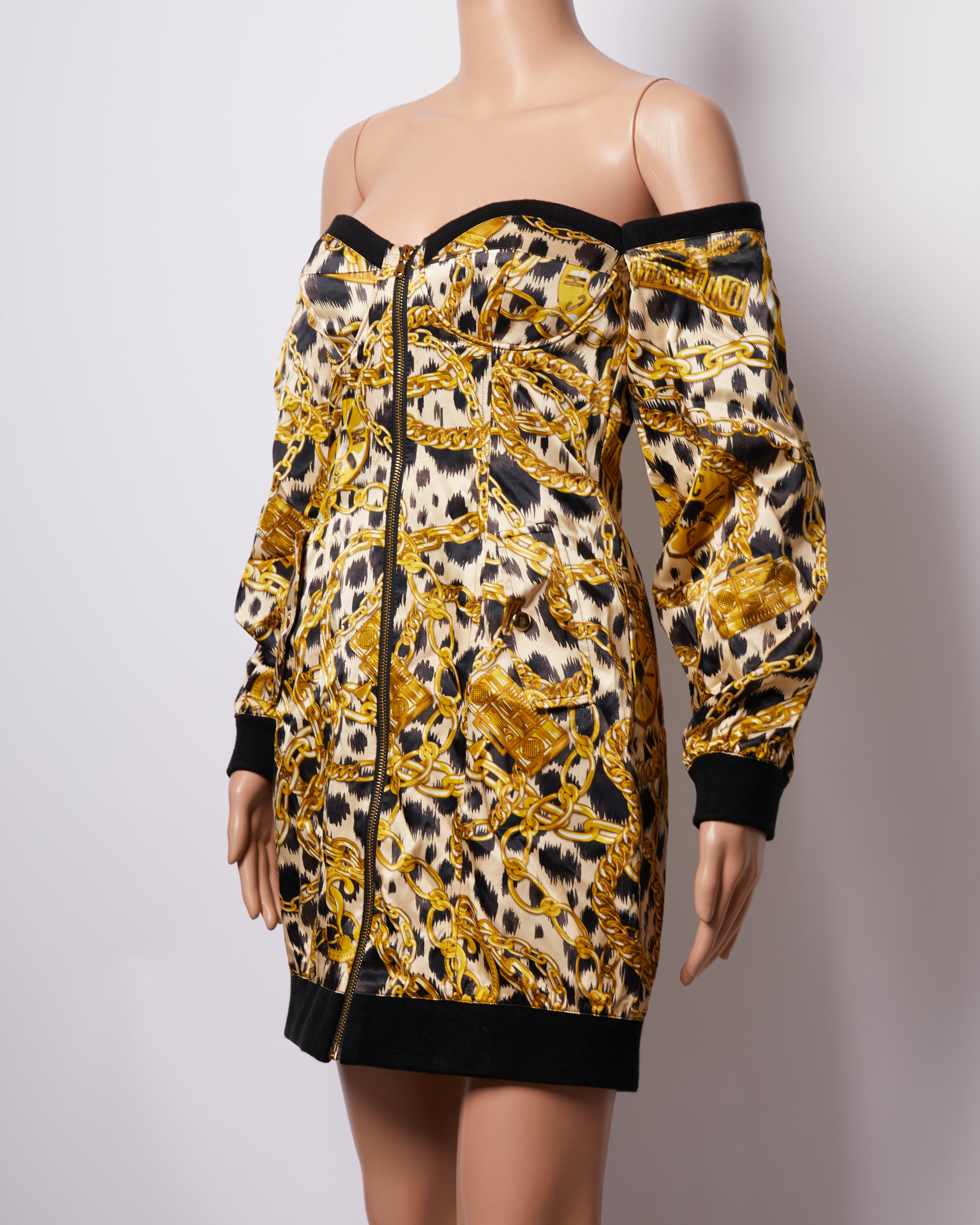 Moschino x H&M Off Shoulder Golden Chain Dress