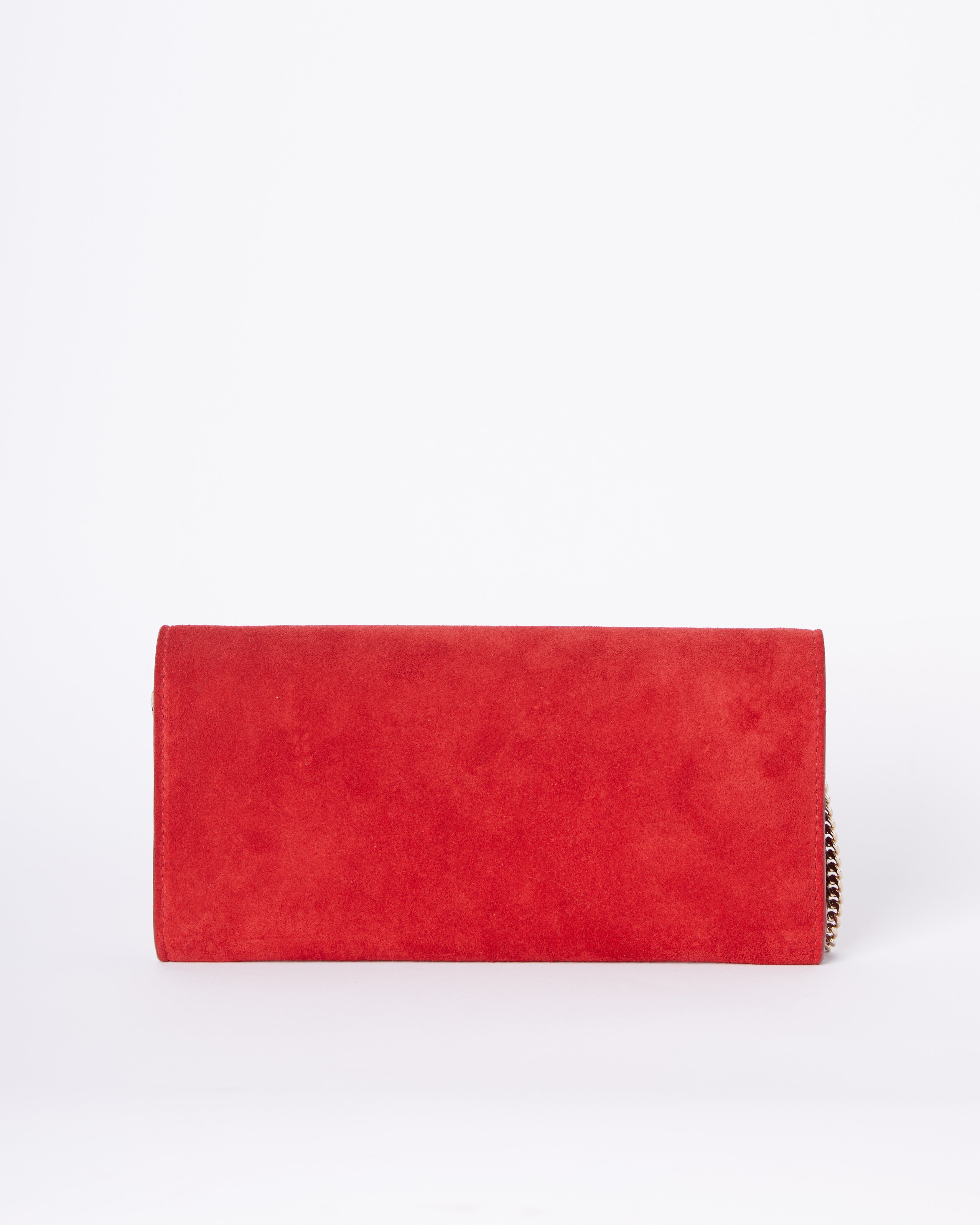 Jimmy Choo Suede Lydia Clutch