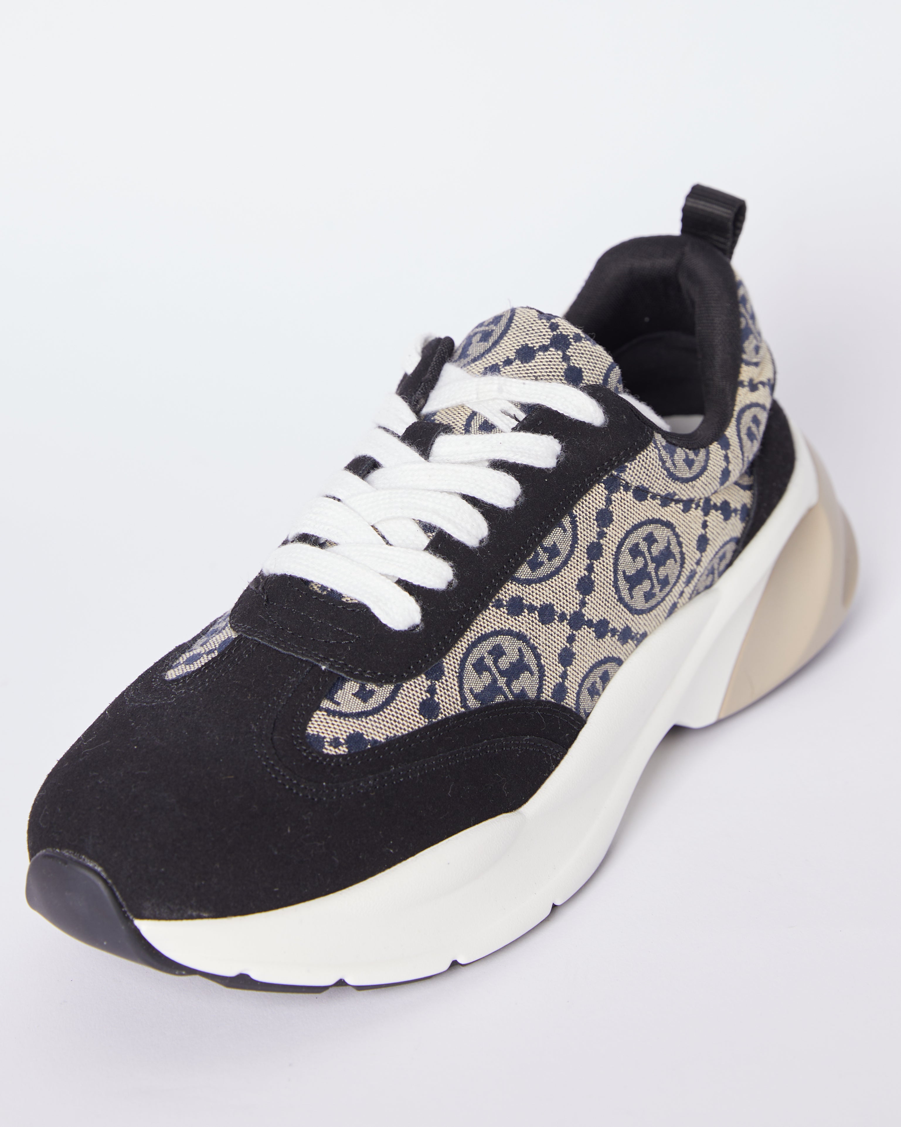 TORY BURCH T Monogram Good Luck Lace-up Trainer Shoes