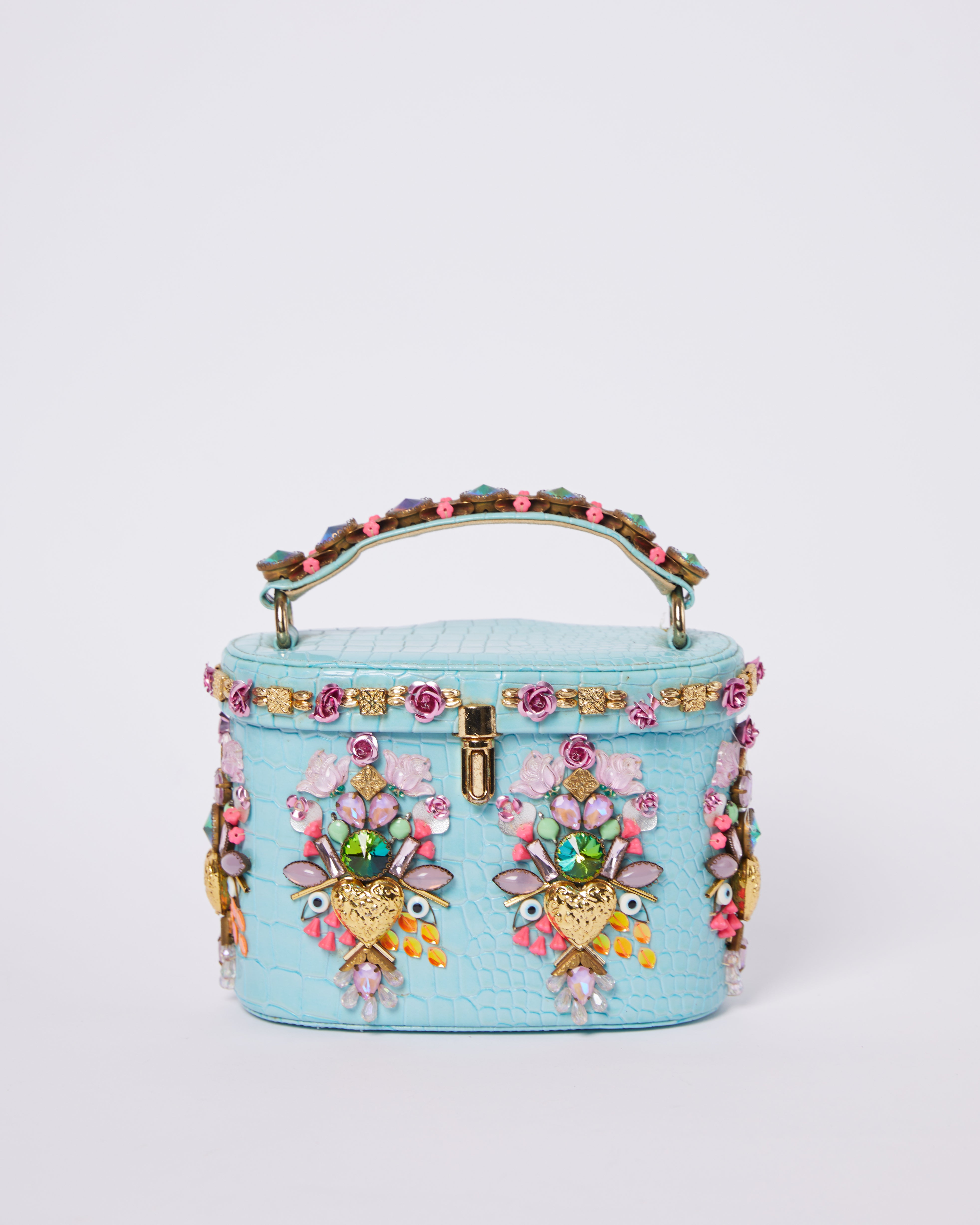 Papa Don't Preach By Shubhika Blue Embellished Binocular Bag