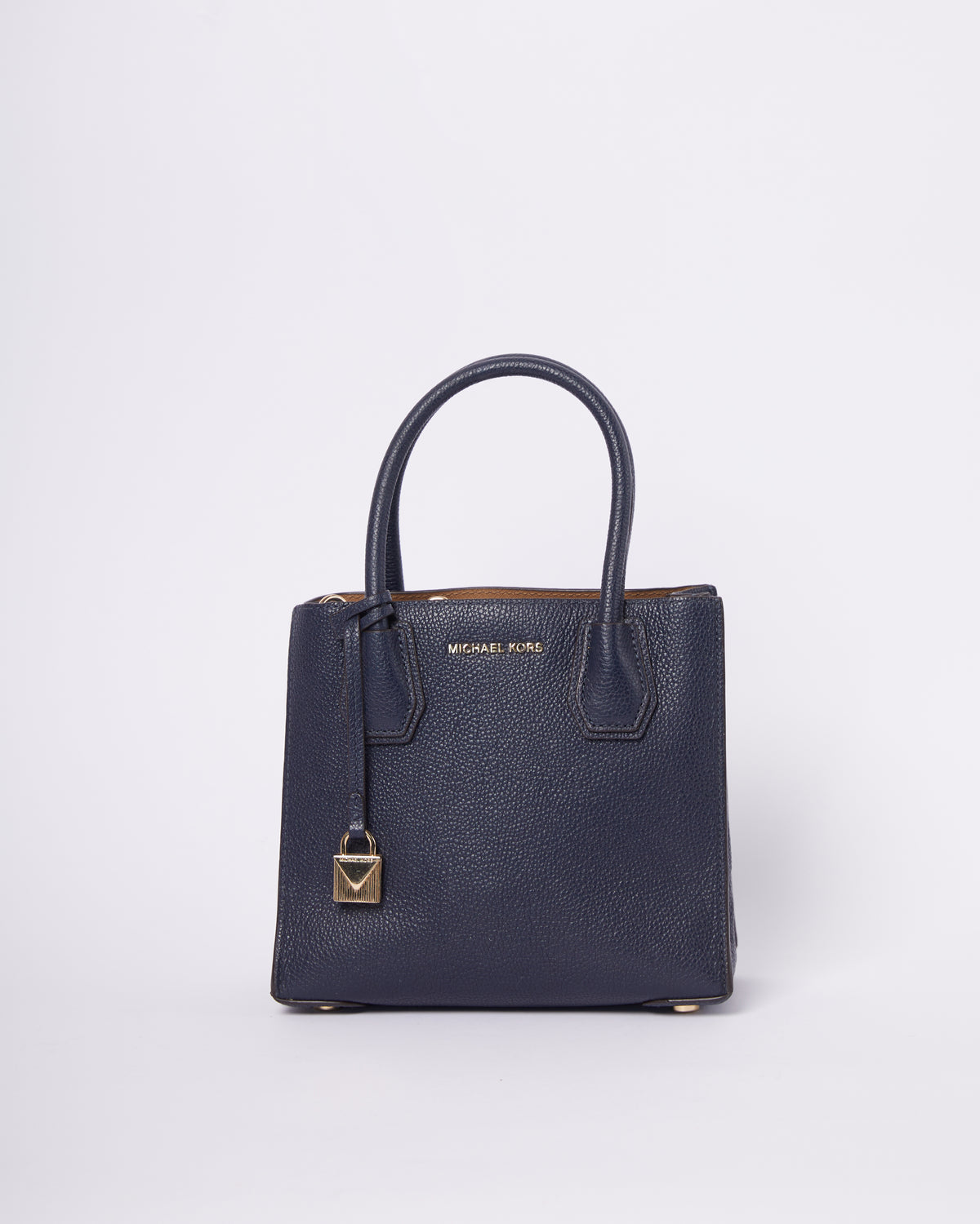 Michael Kors Mini Blue Mercer Leather Tote Bag