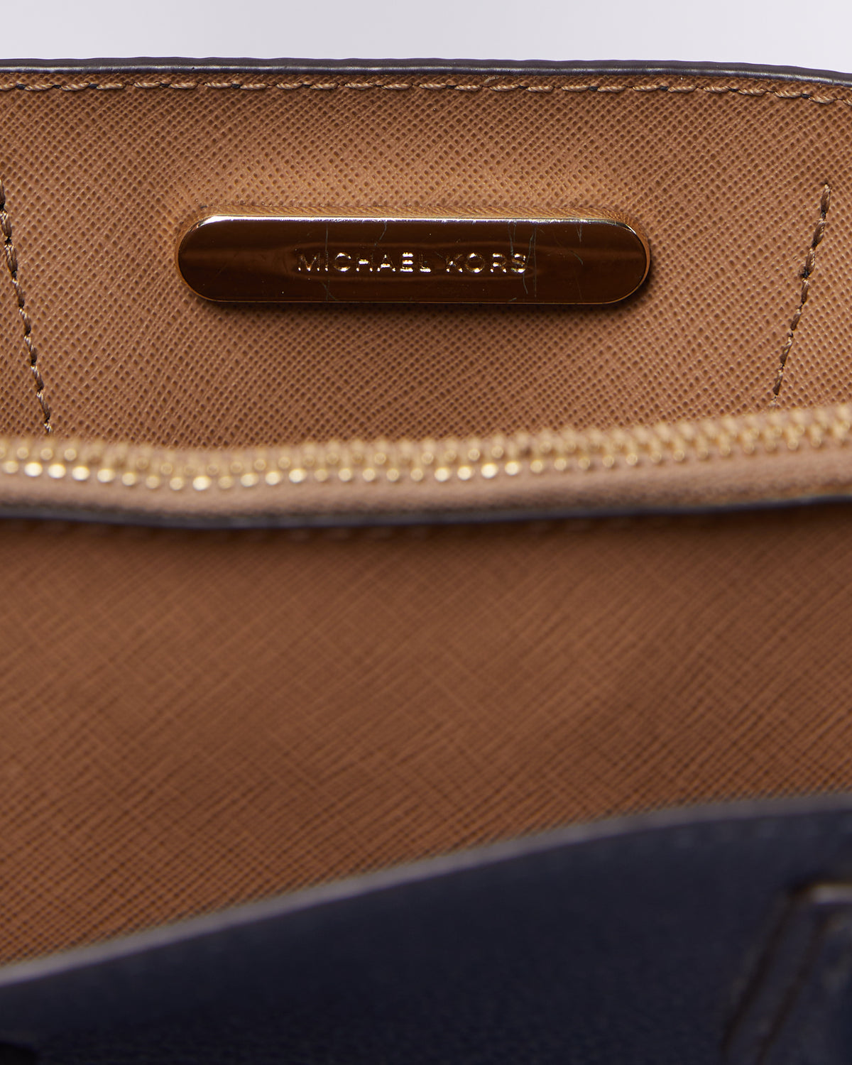 Michael Kors Mini Blue Mercer Leather Tote Bag
