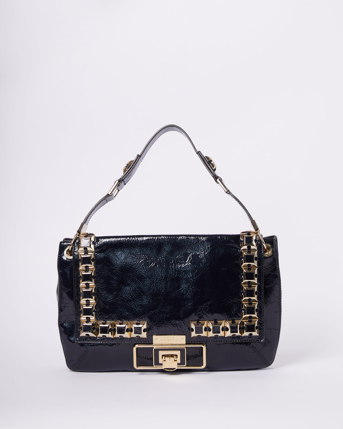 Anya Hindmarch Leather Shoulder Bag In Black