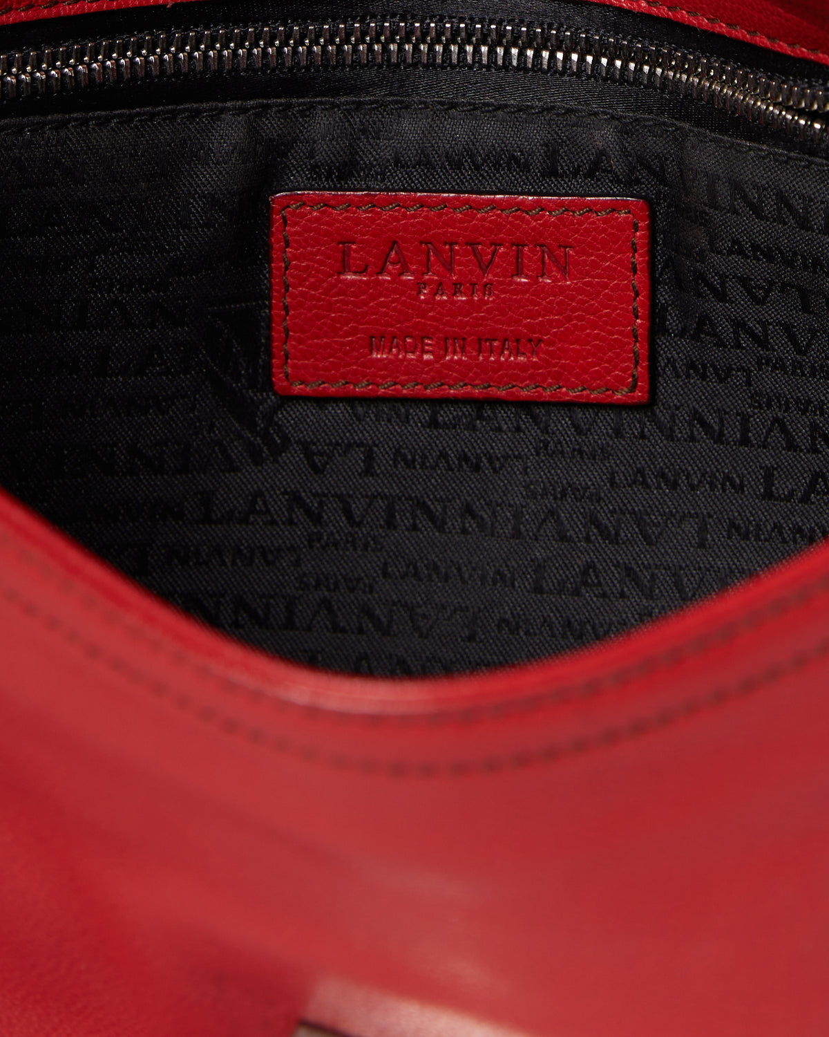 ⁠Lanvin Red Shoulder  Bag