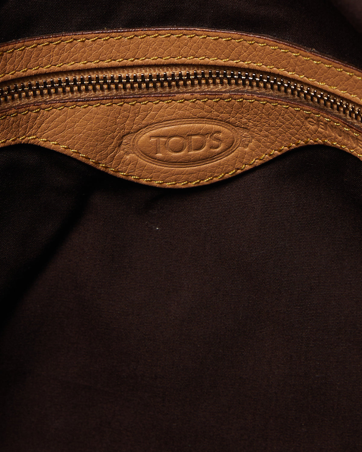 Tod's Tan Leather Multi Pocket Satchel