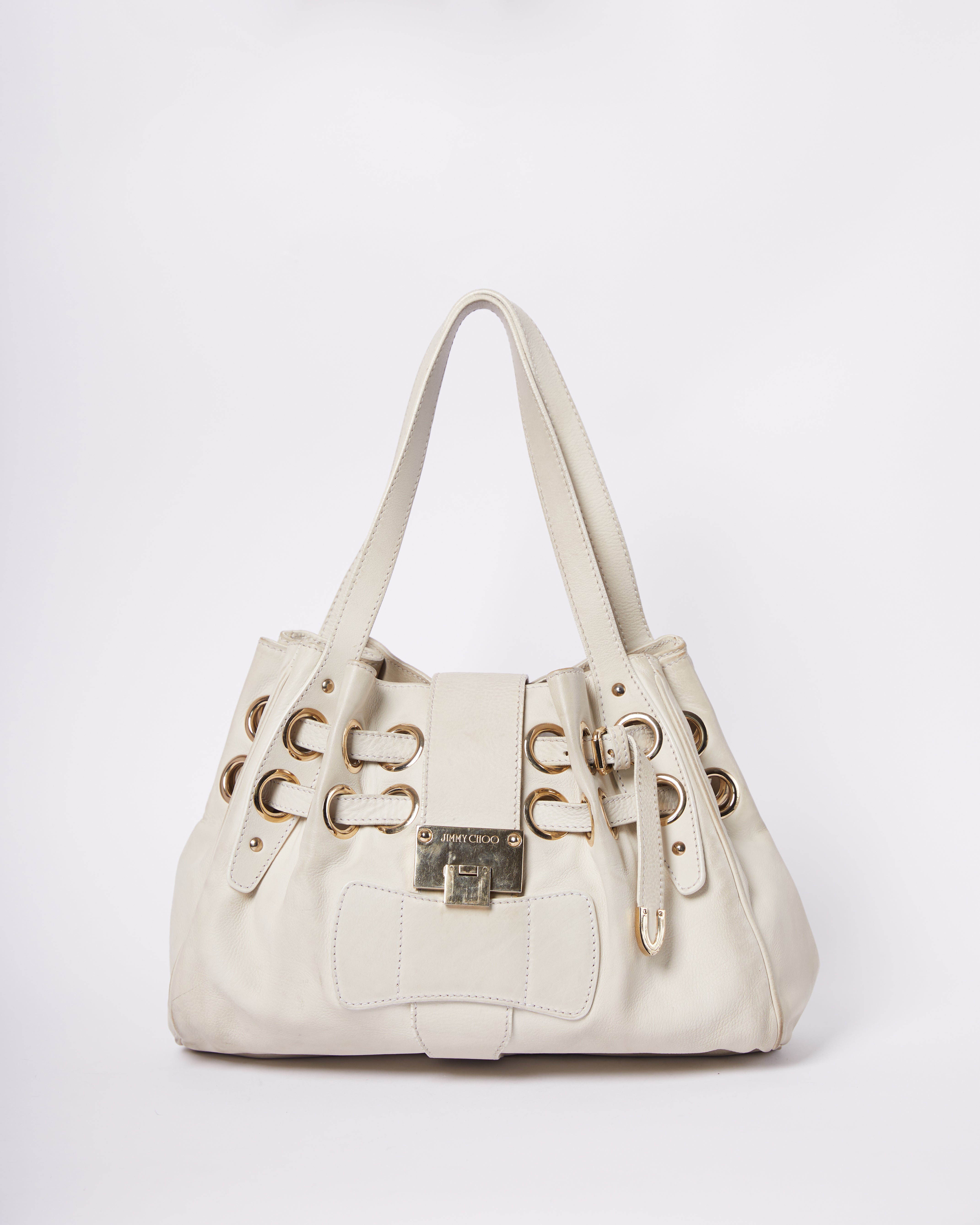 Jimmy Choo White Leather Bag