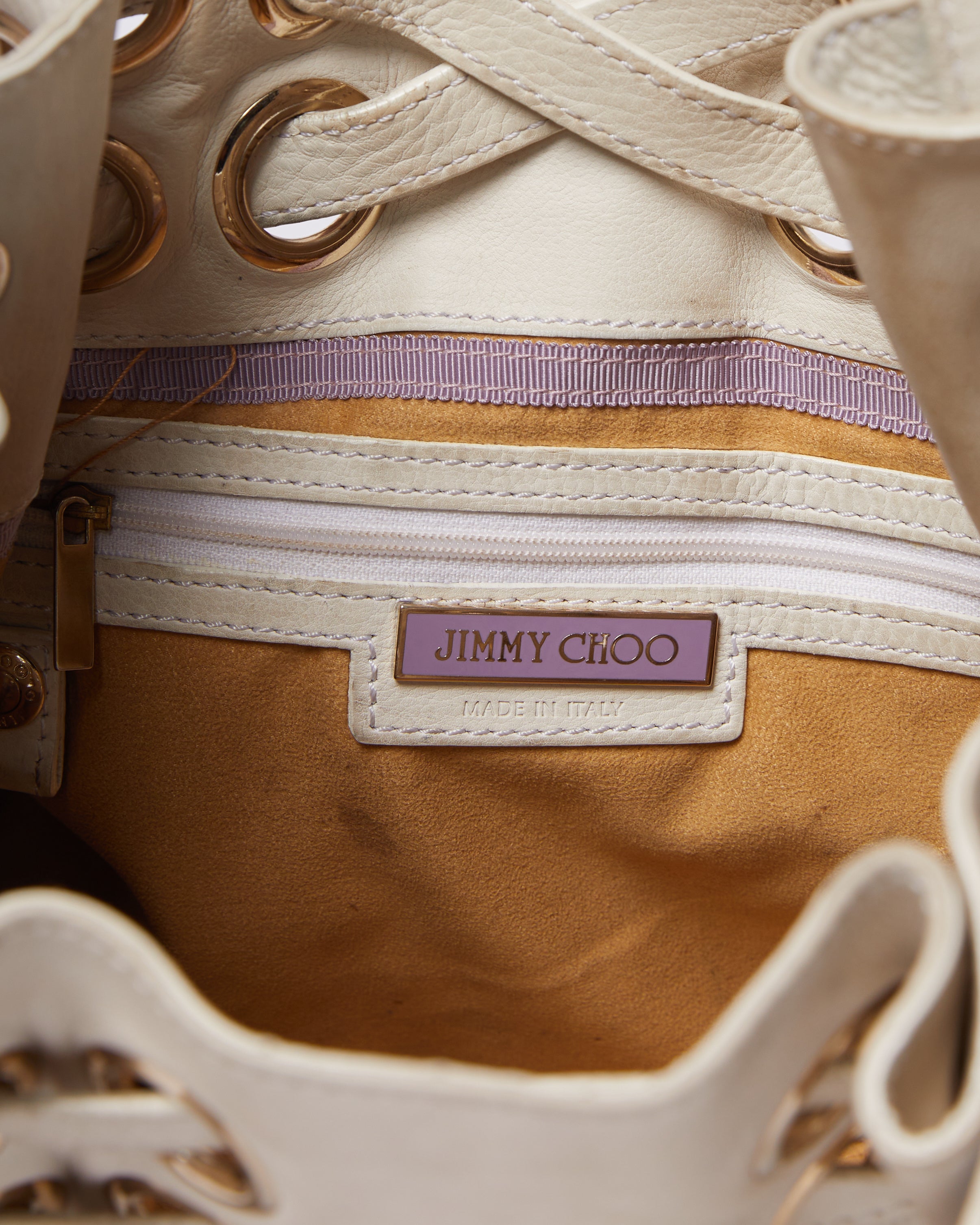 Jimmy Choo White Leather Bag