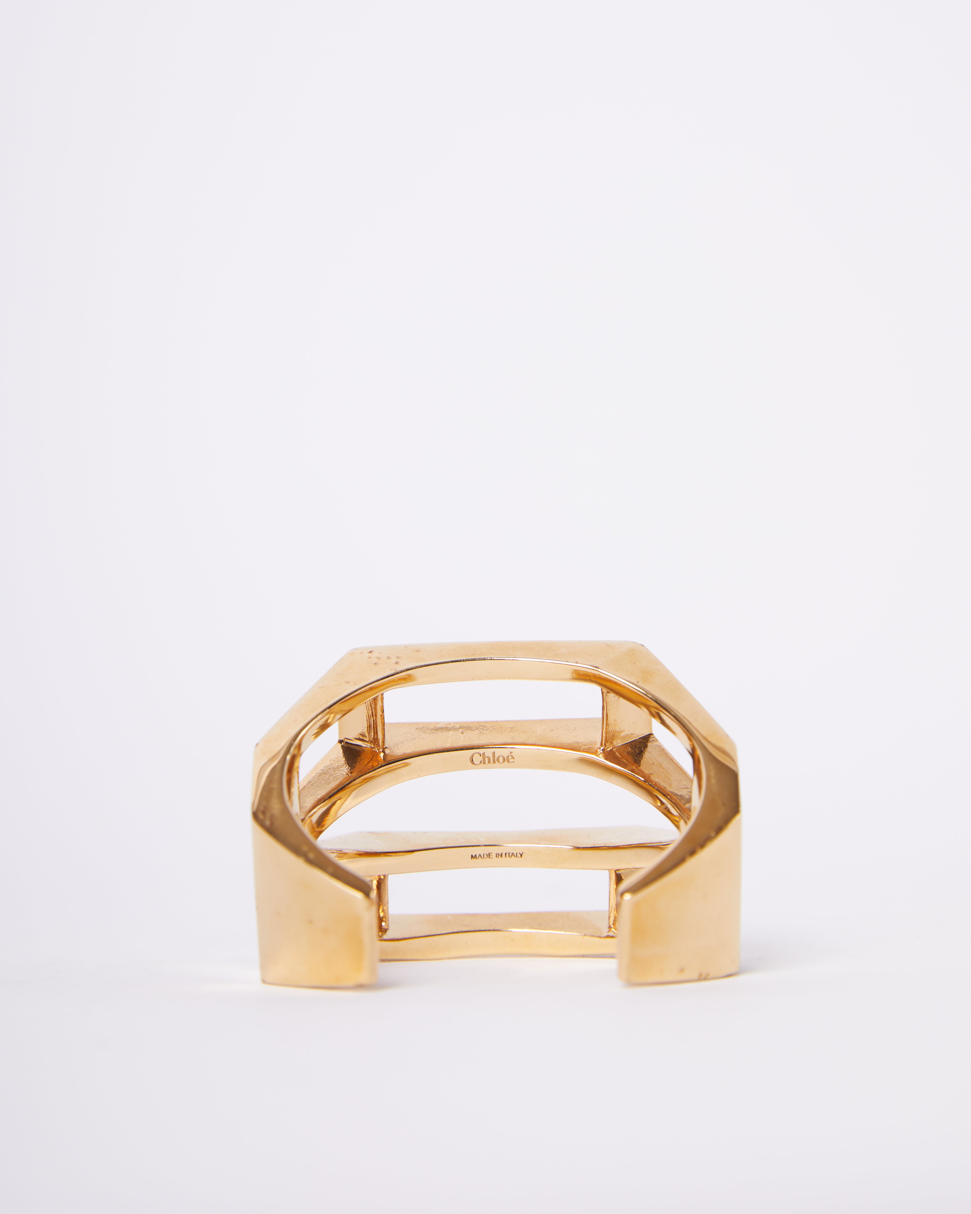 Chloe Dual Hexagon Bracelet In Gold Tone