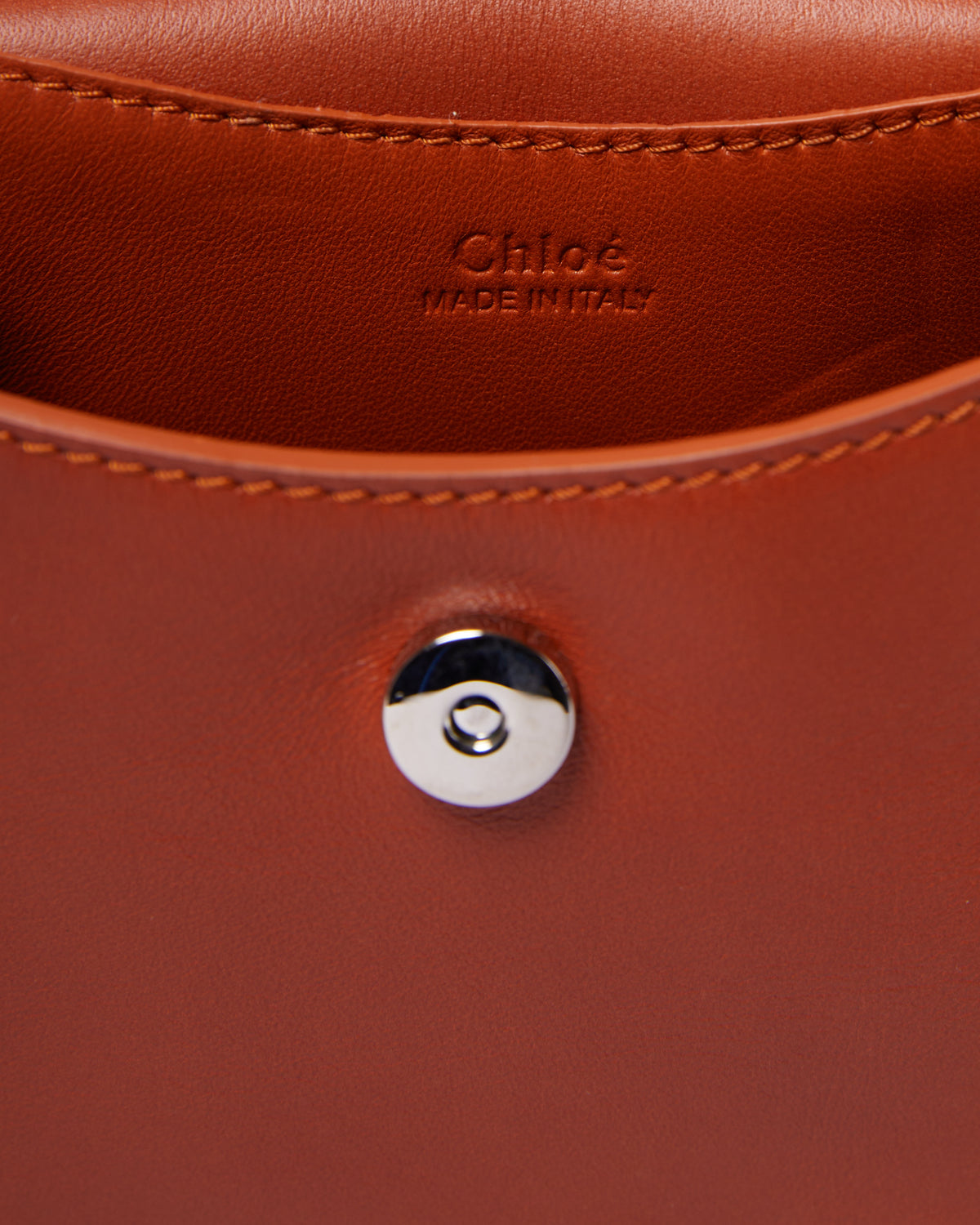 Chloe Magda Taupe Top Handle Pouch Bag