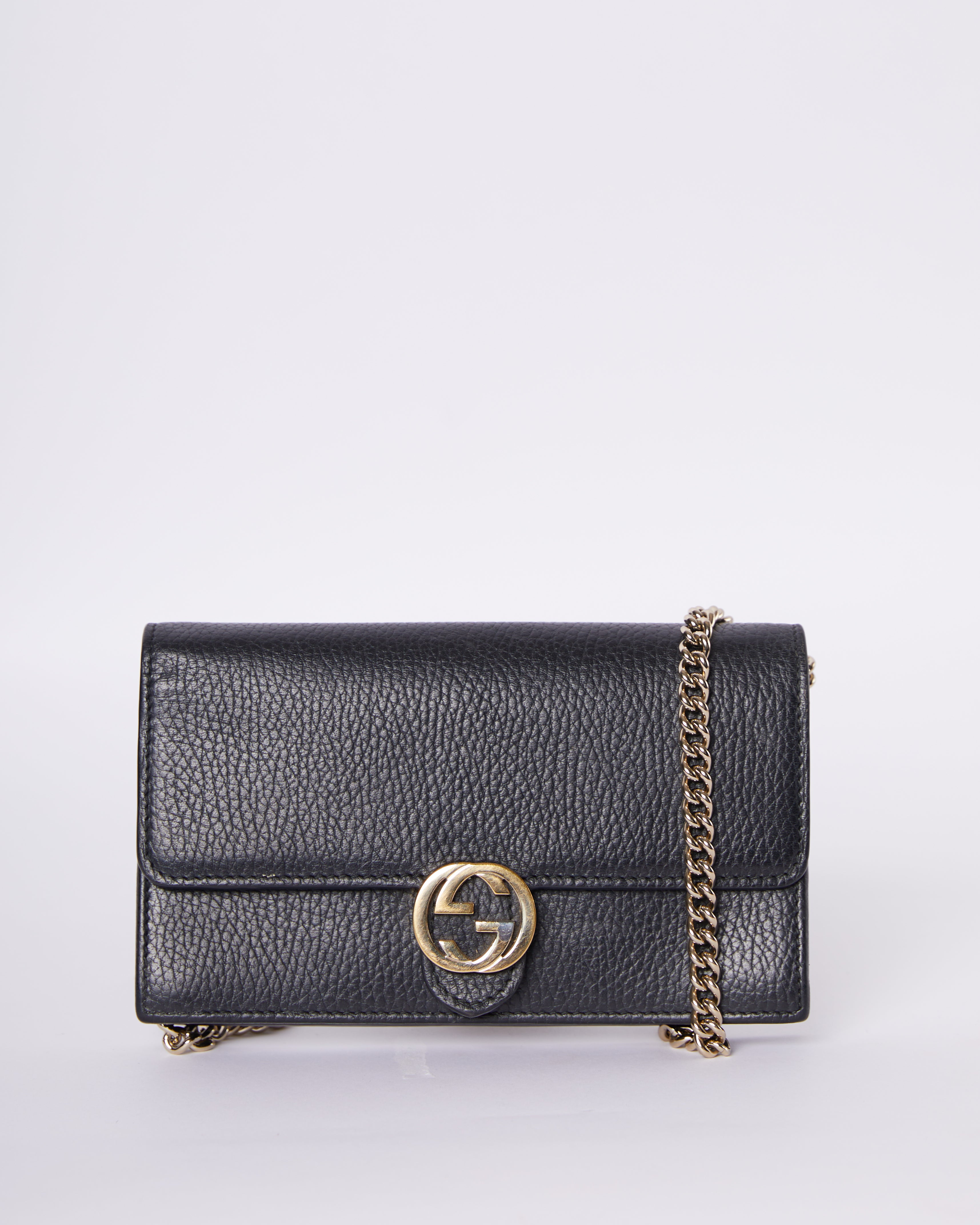 Gucci Interlocking GG Chain Wallet Crossbody