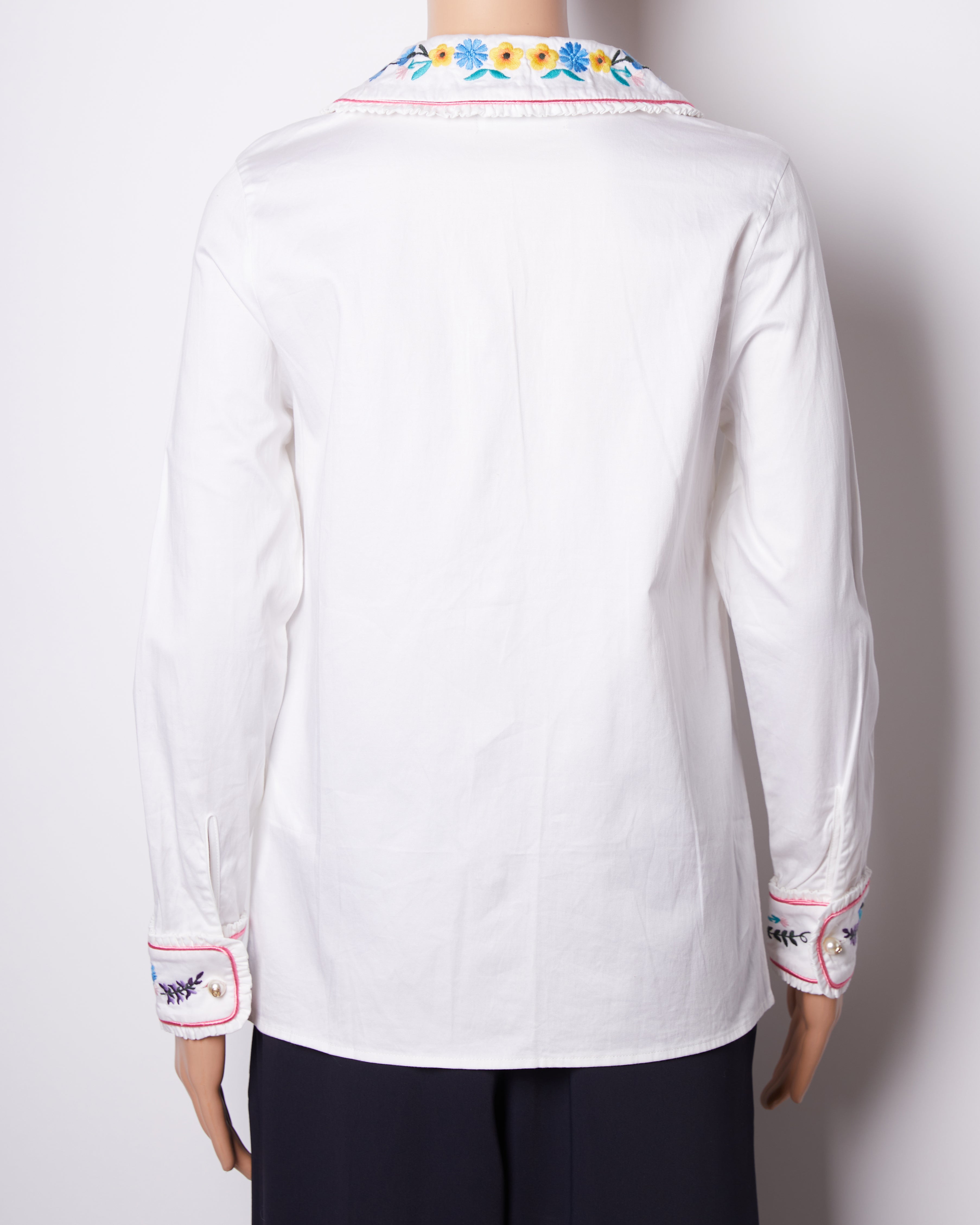 Gucci White Embroidered Shirt