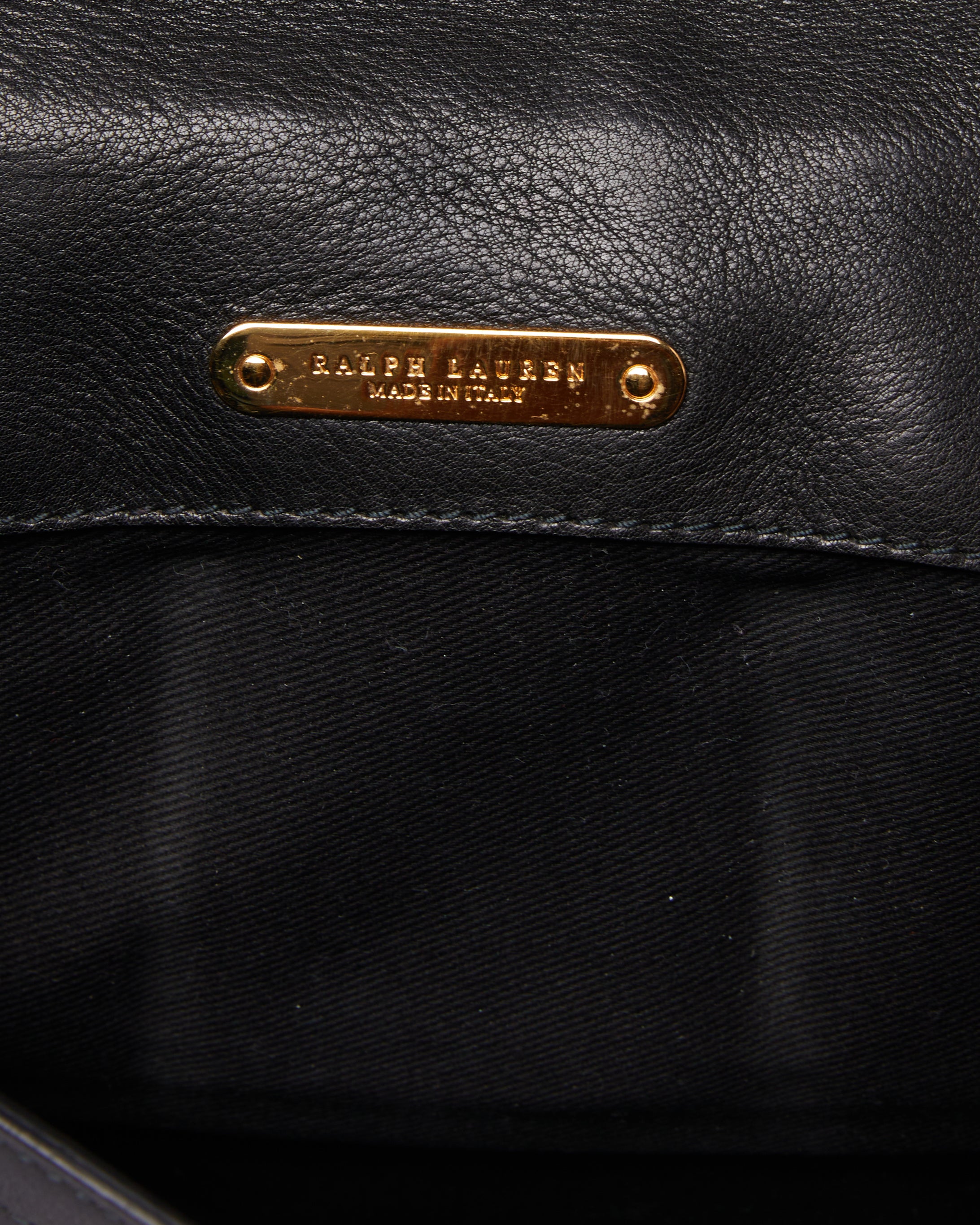 Ralph lauren Chain Link Trimmed Leather Bag