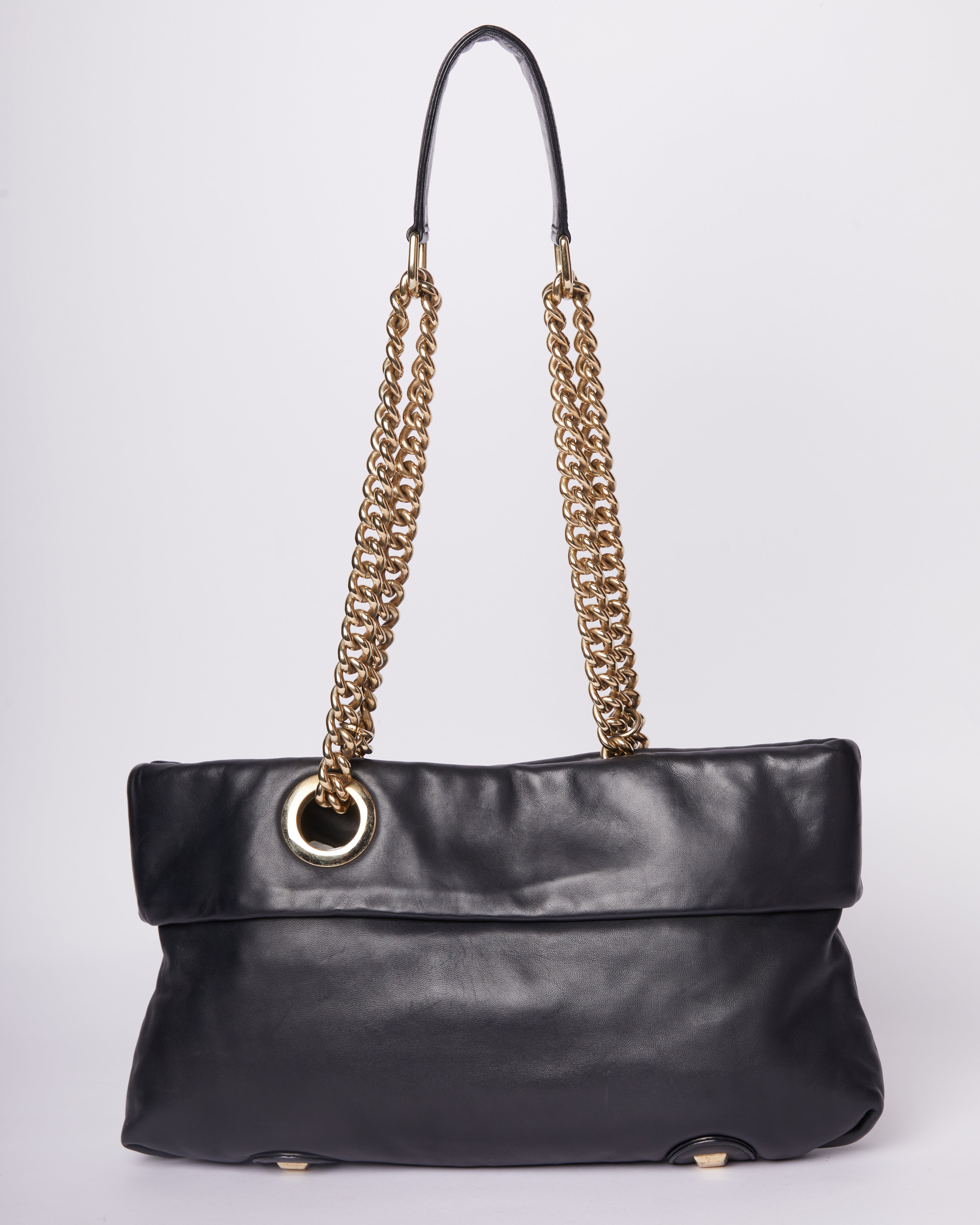 Christian Louboutin Black Leather Chain Bag