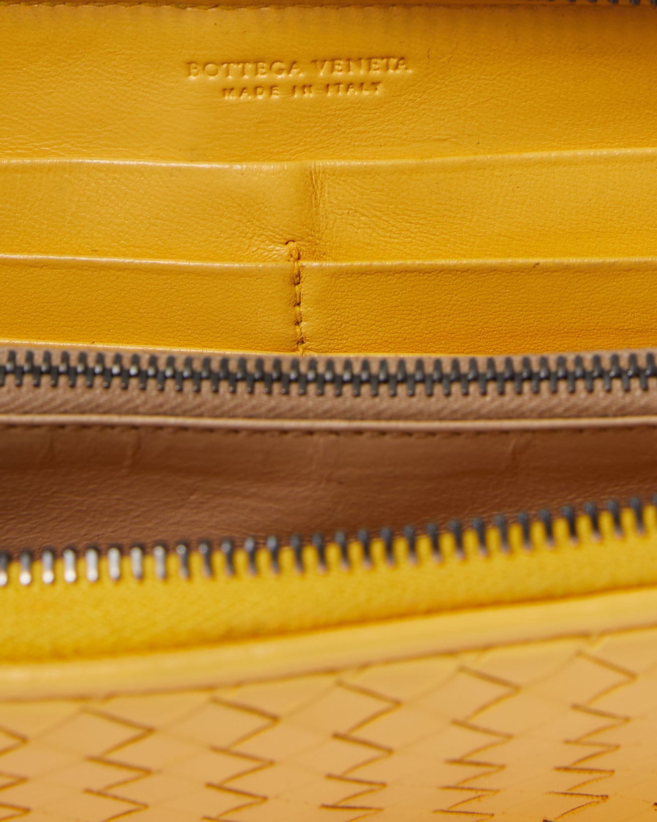 Bottega Veneta Yellow Wallet In Nappa Leather