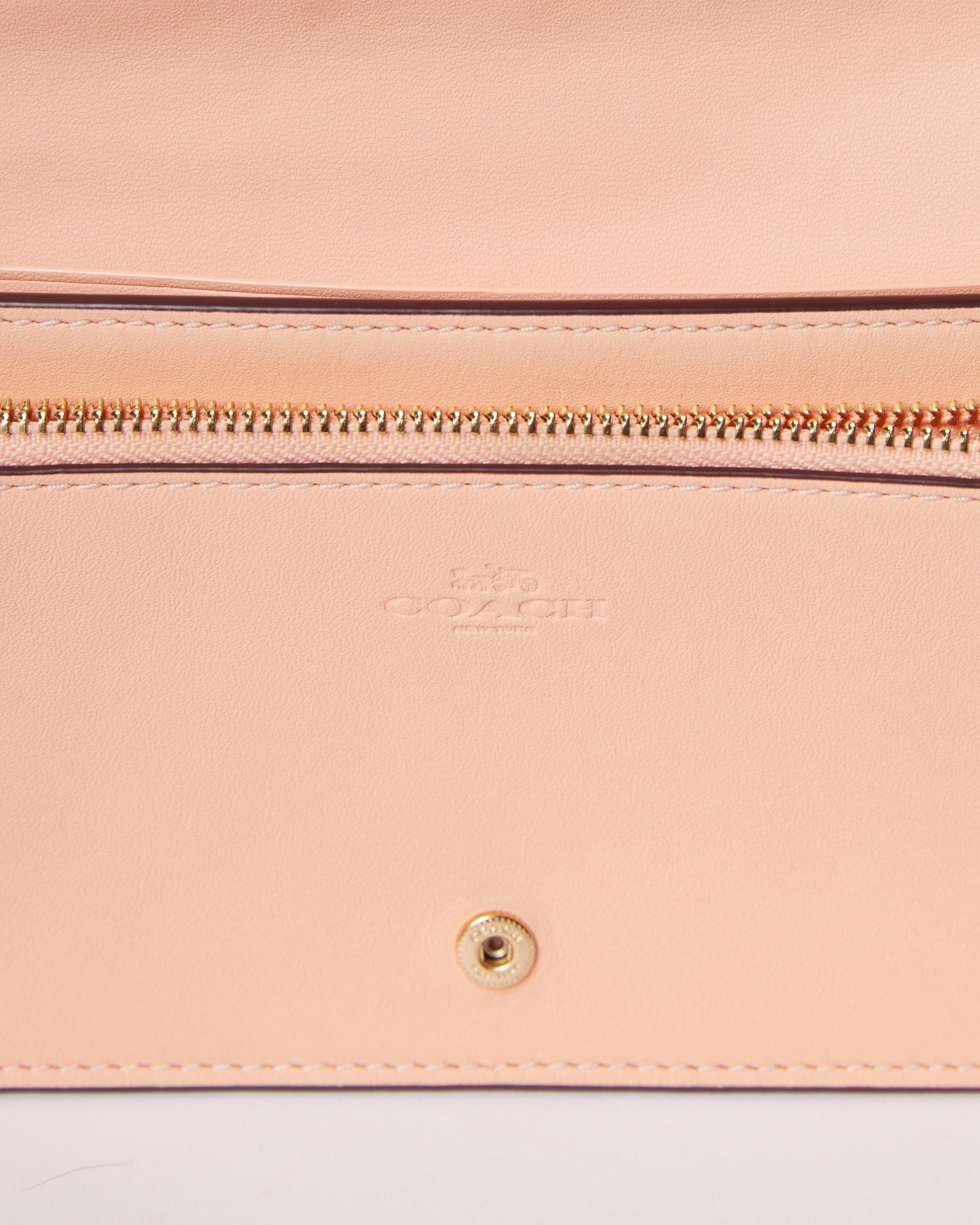 Coach Signature Monogram Wallet With Removable Strap