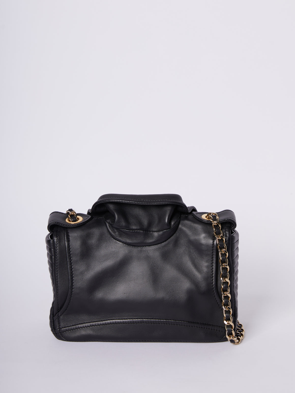 Moschino Black Biker Bag