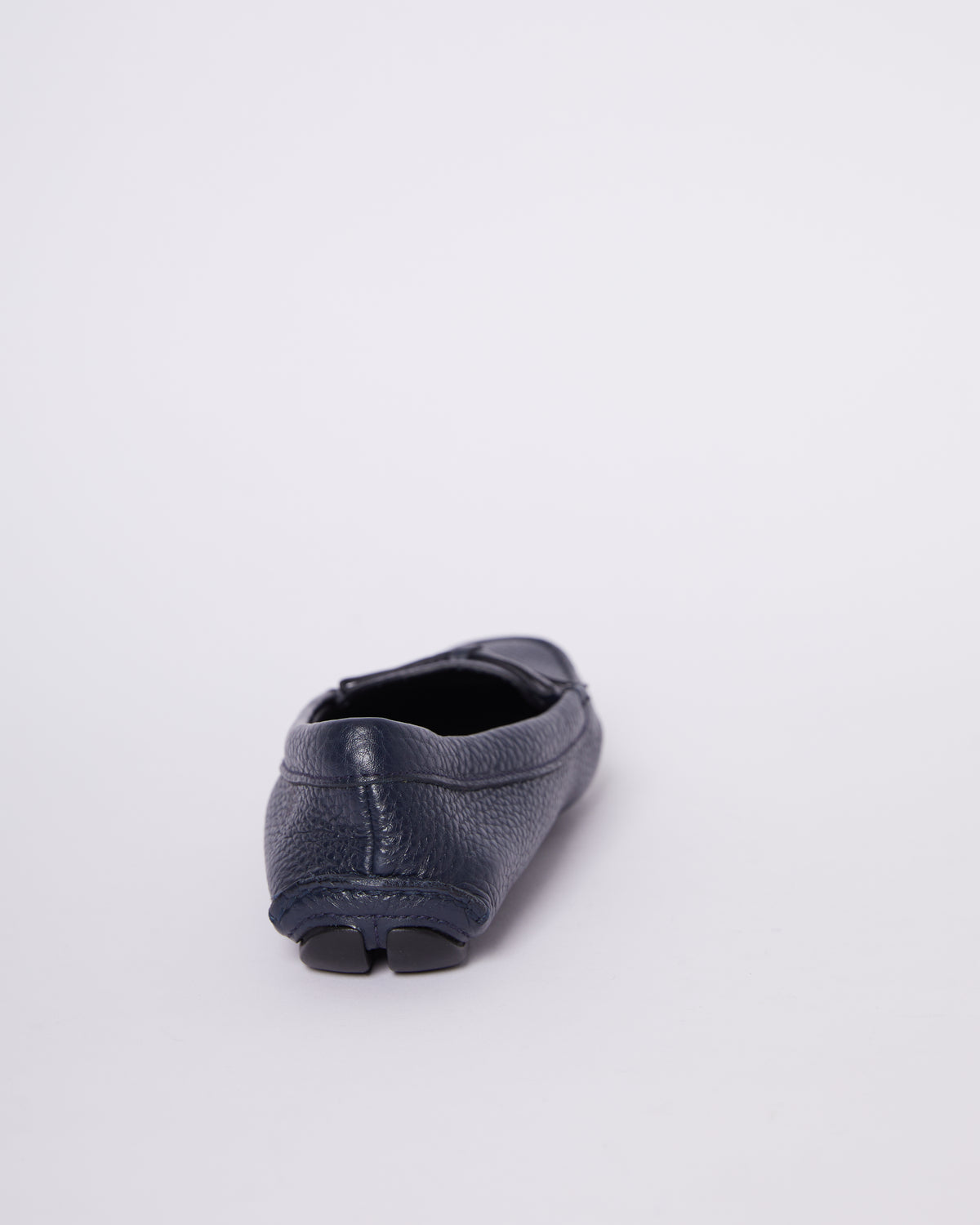 Prada Blue Leather Bow Slip Loafers