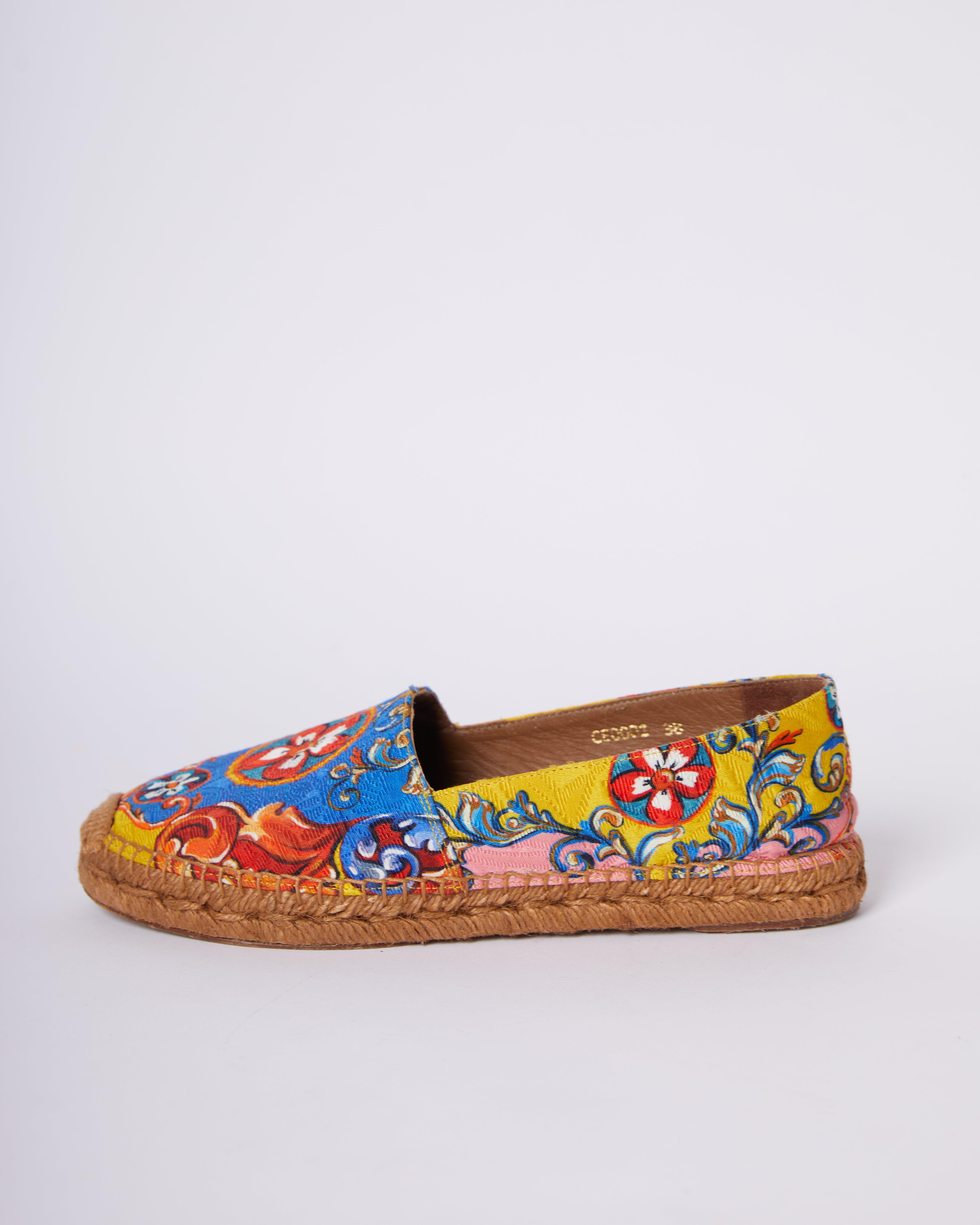 D&G Multicolour Brocade Fabric Espadrille