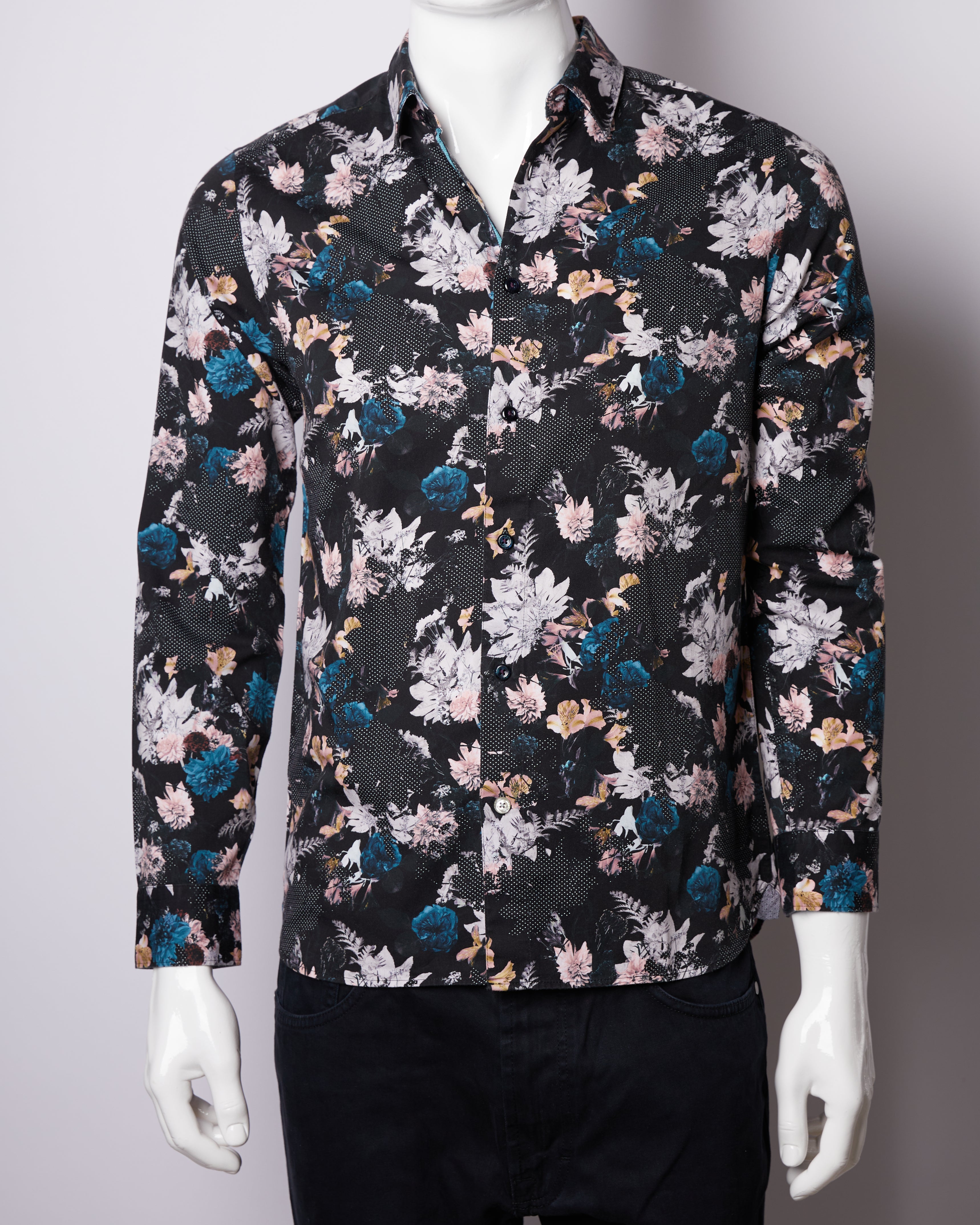 Ted Baker Shirt Black Floral