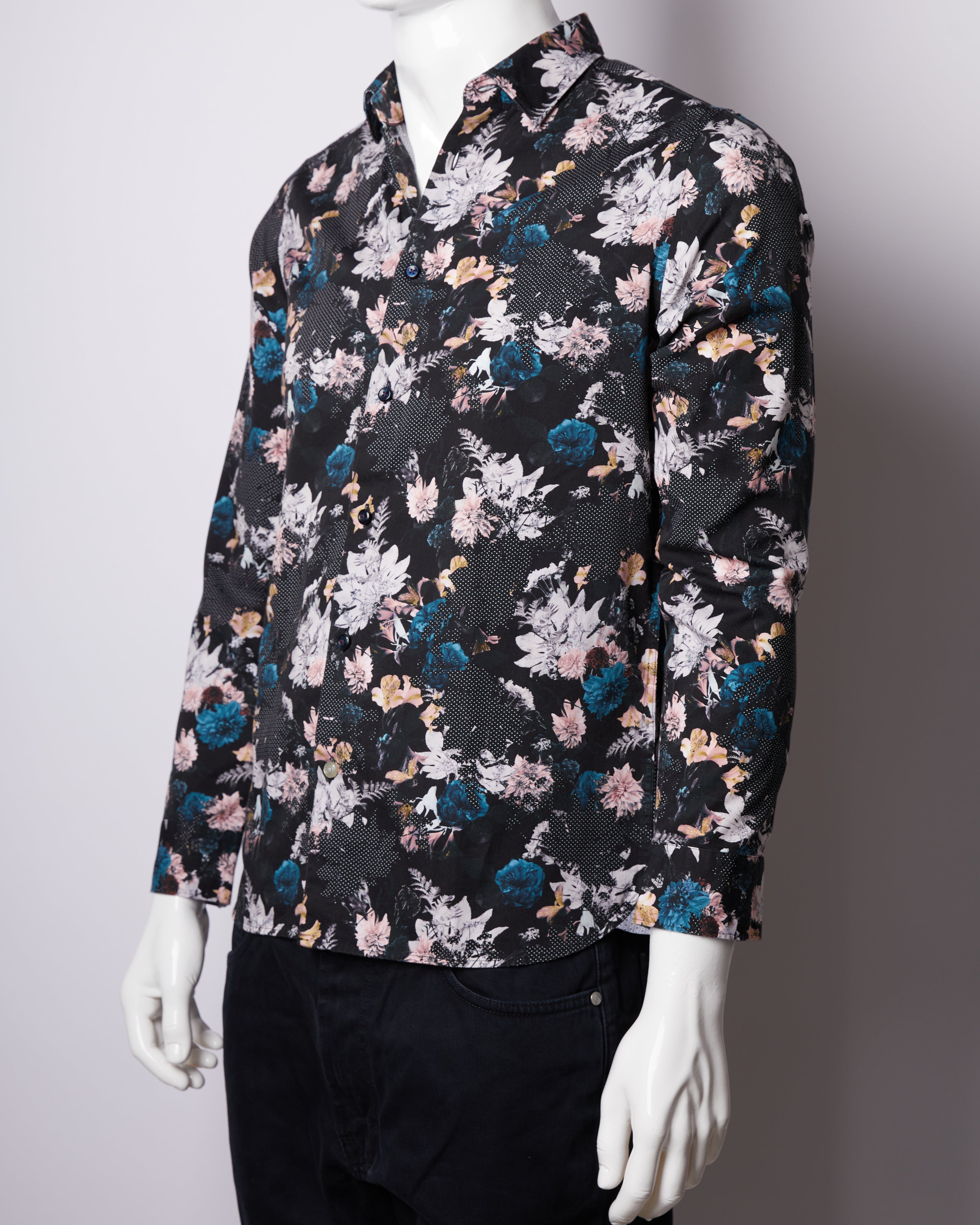 Ted Baker Shirt Black Floral