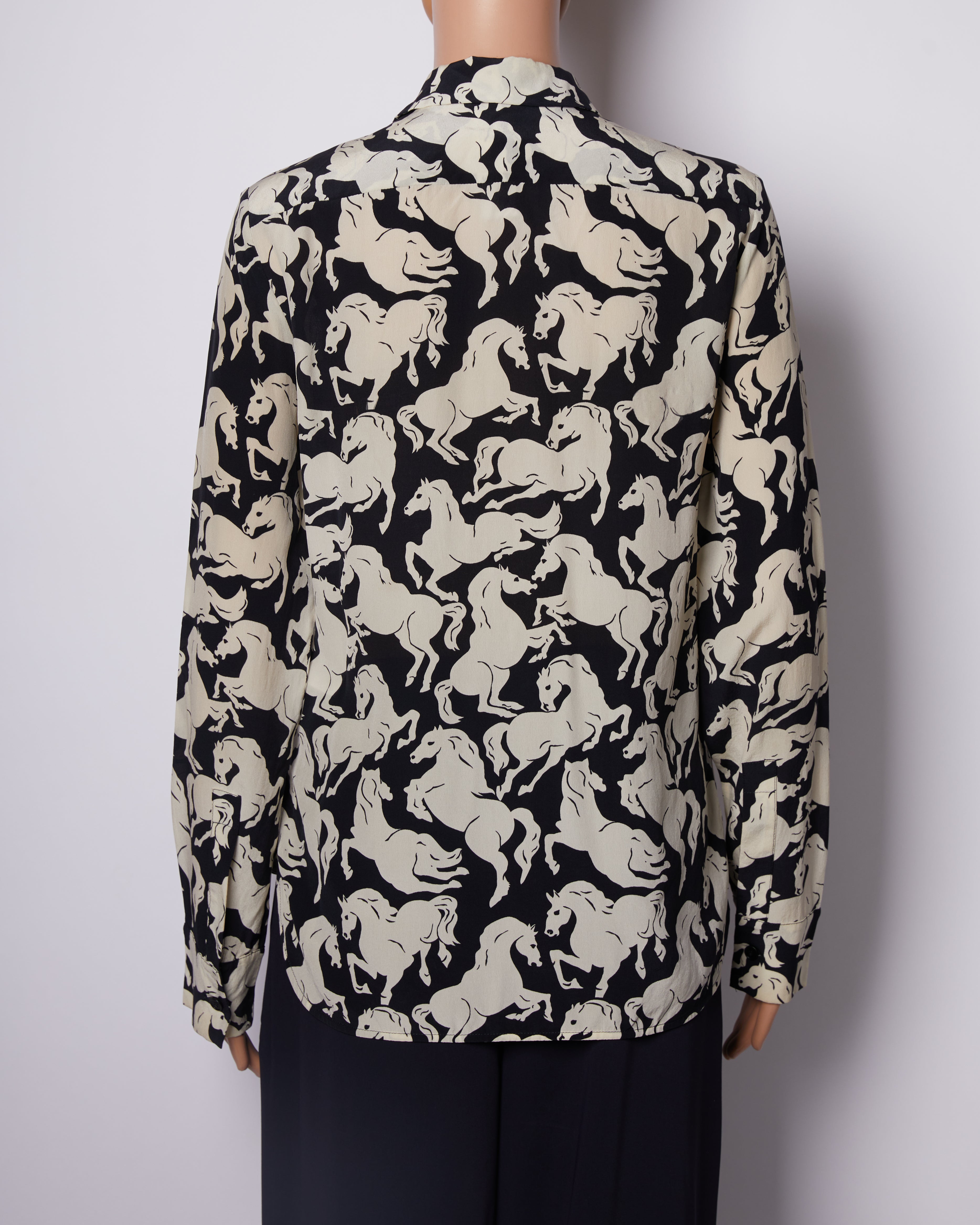 Stella Mc Cartney Printed Black & White Horse Printed Shirt