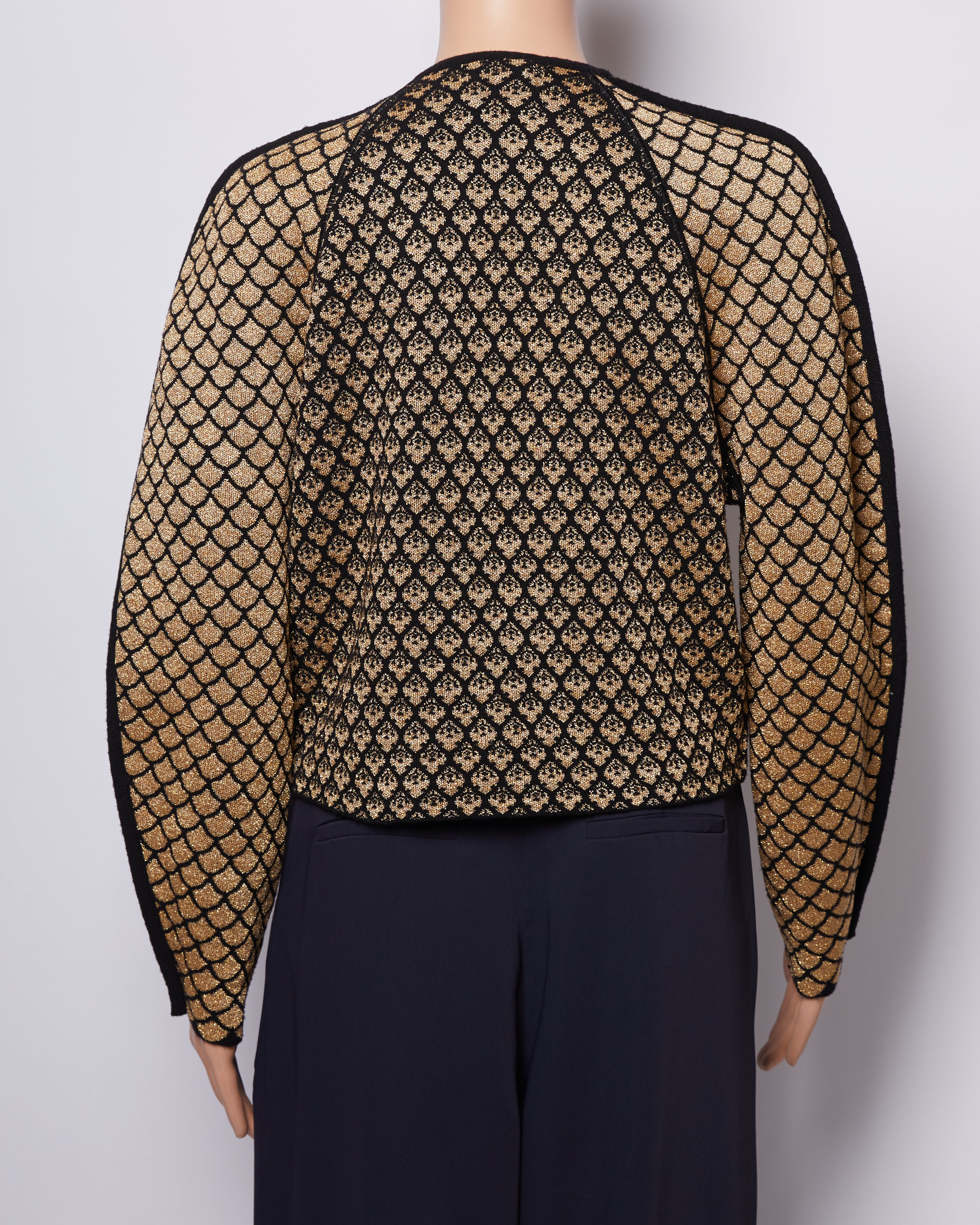 Kenzo Cardigan In Black & Gold